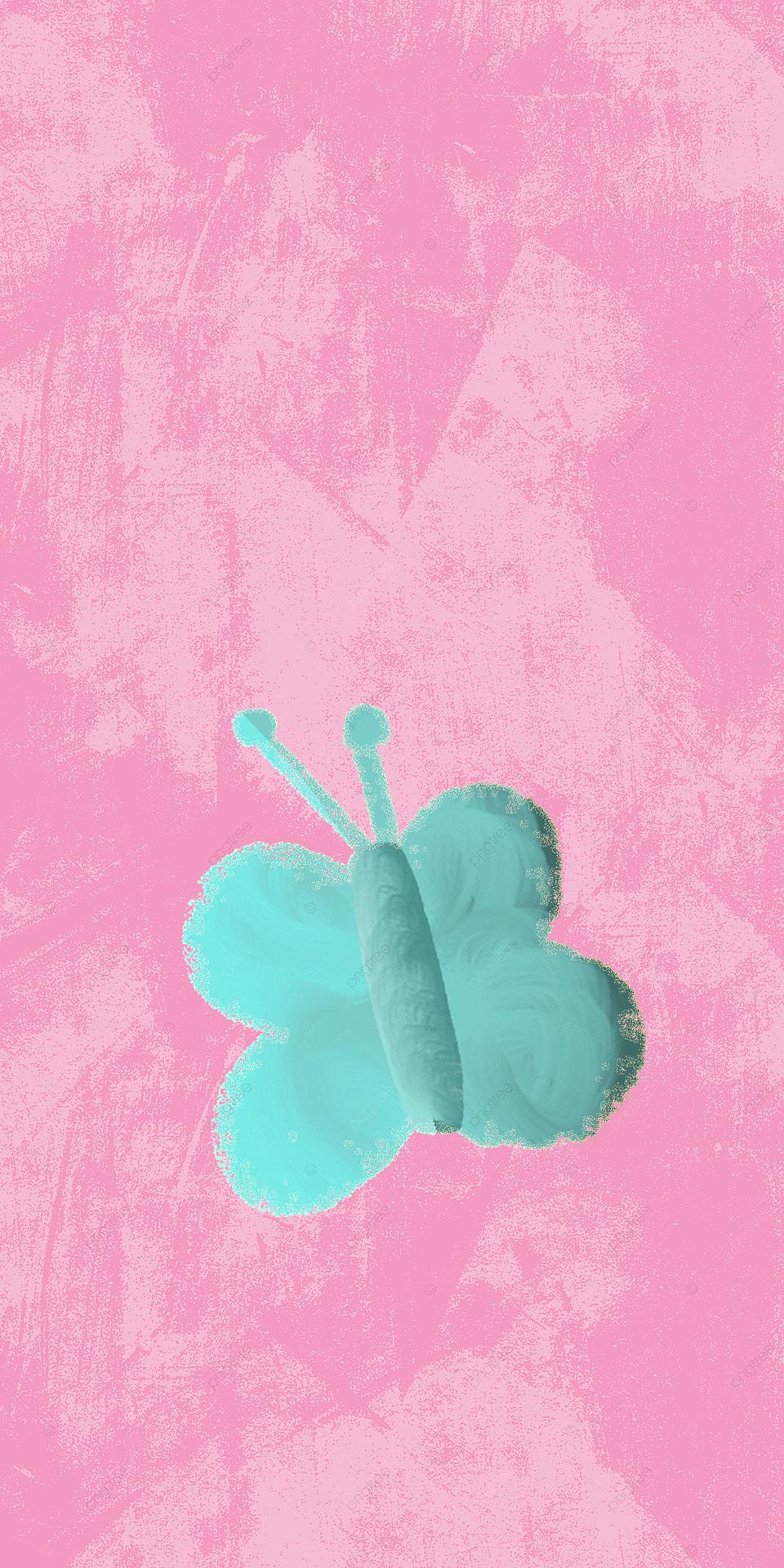 960x1920 Butterfly Painting, Mobile Wallpaper, Butterfly, Simple Background Image for Free Download