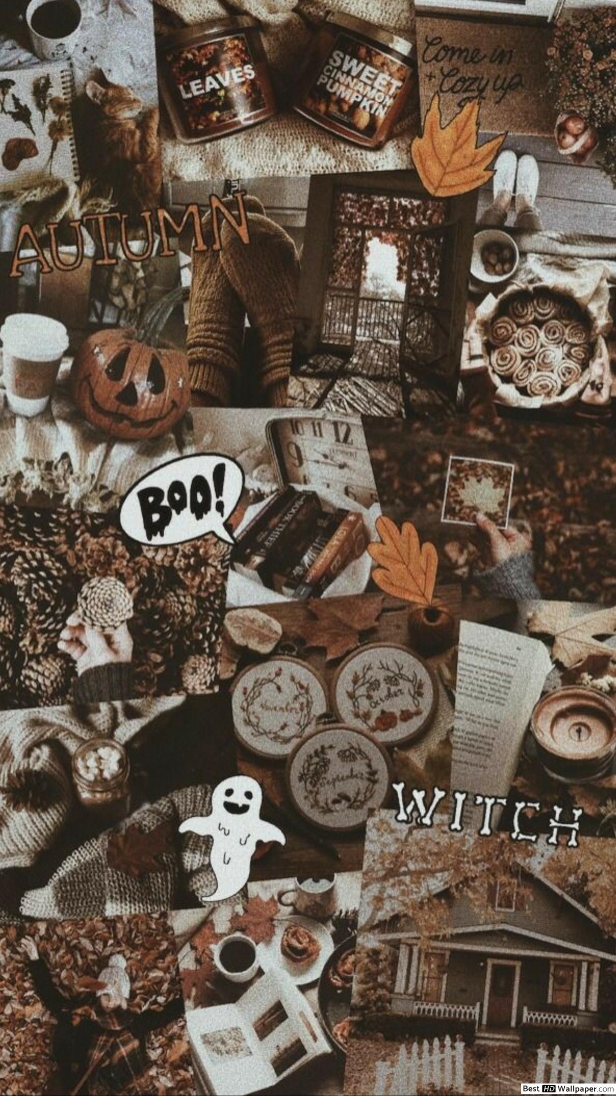 1242x2208 halloween mixed collage HD wallpaper download