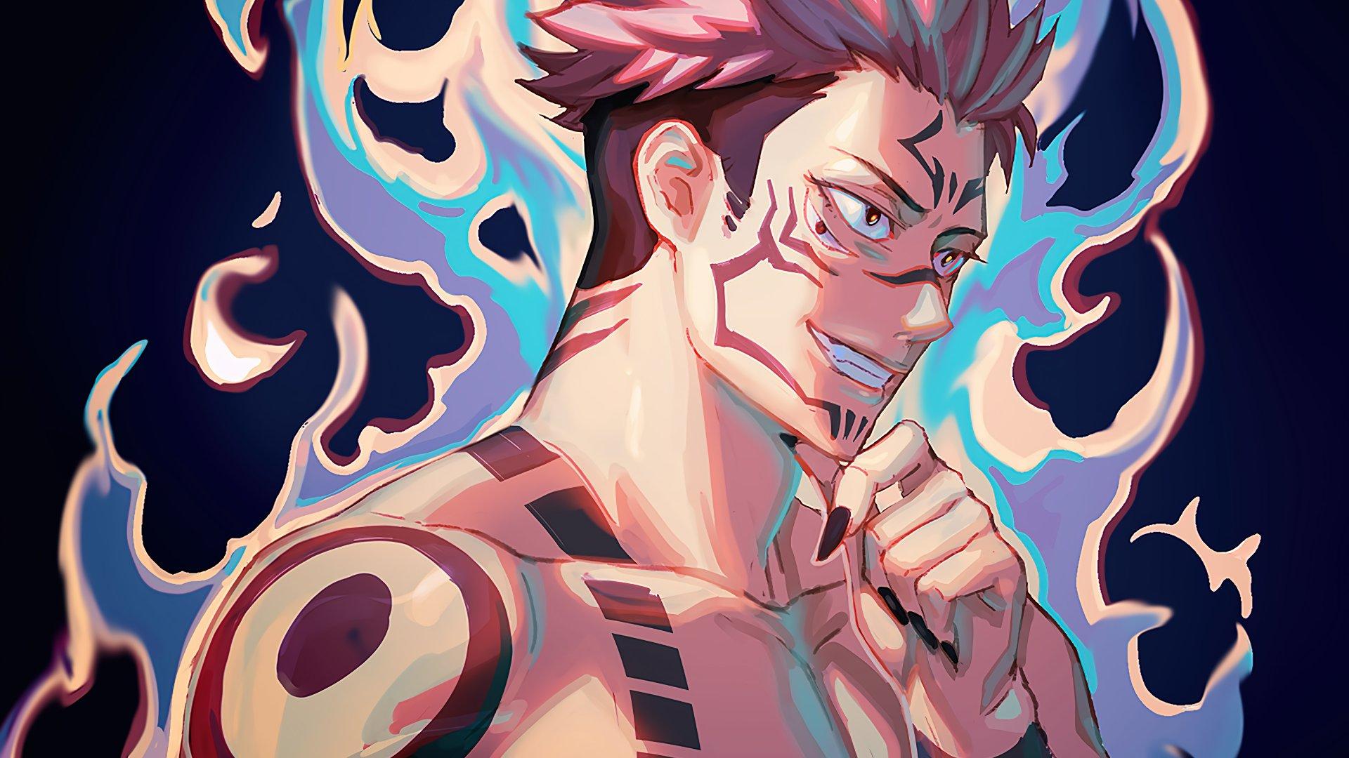 1920x1080 Yuji Itadori Sukuna Jujutsu Kaisen Anime Wallpaper 4K for Desktop