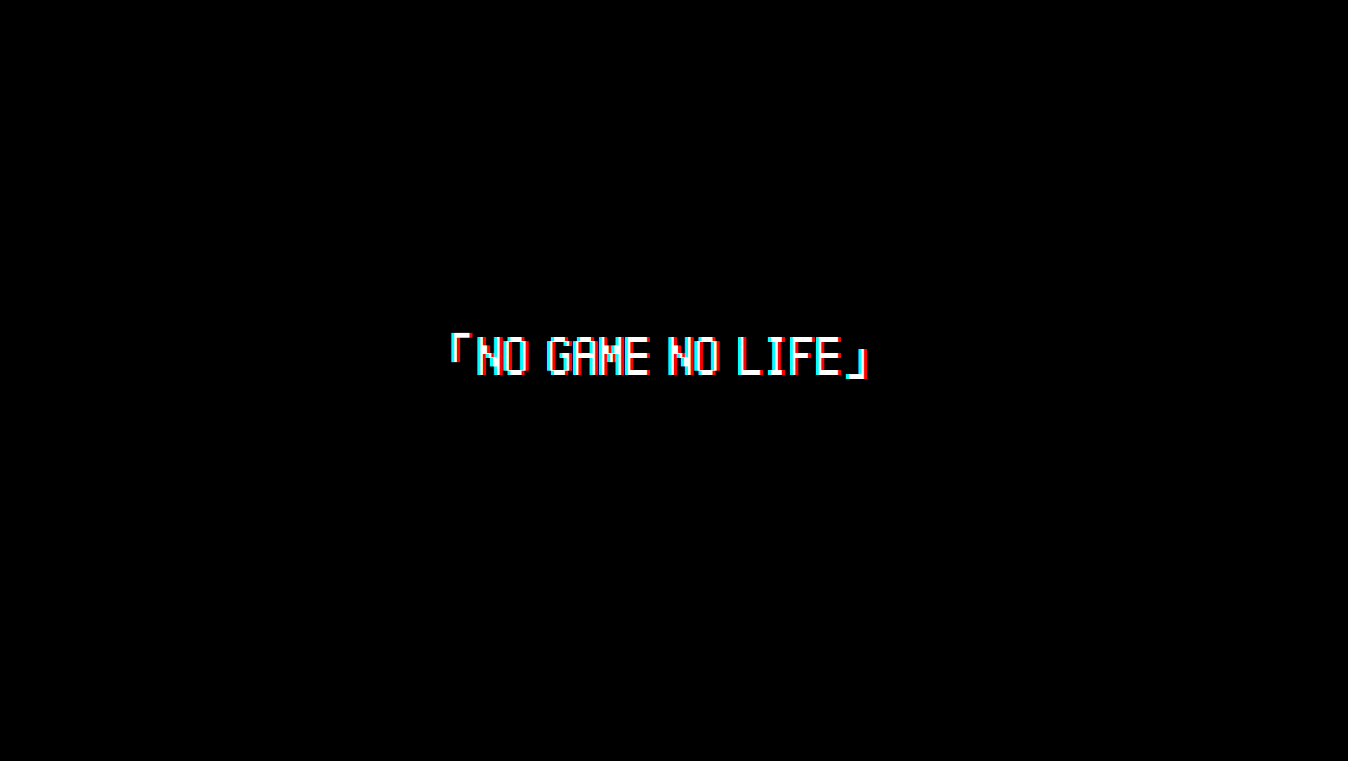 1920x1084 Want a wallpaper for NGNL but also want something subtle? I got you covered! [Version without 3D Anaglyph in the comments]: NoGameNoLife