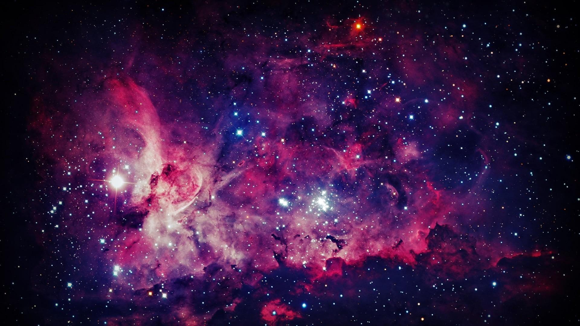 1920x1080 Purple Pink Galaxy Space Stars Nebula HD Space Wallpaper