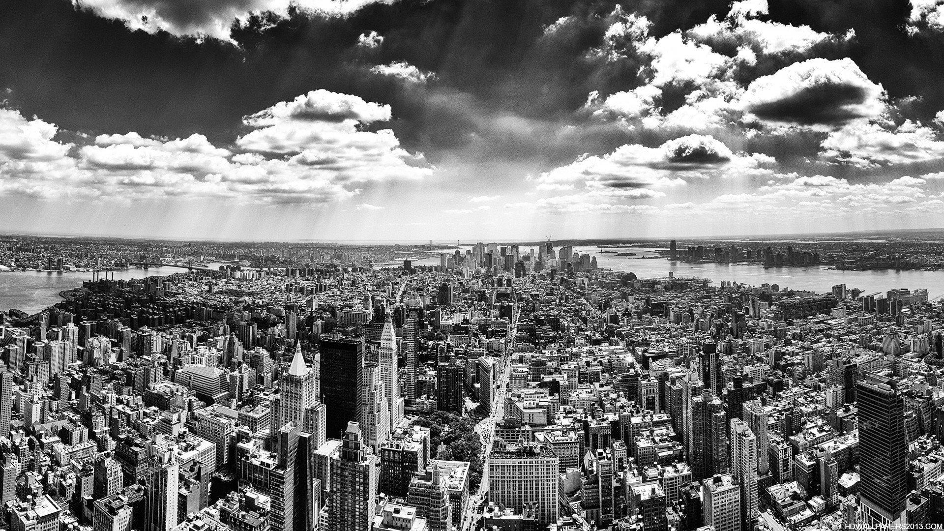 1920x1080 NYC Black and White Wallpaper