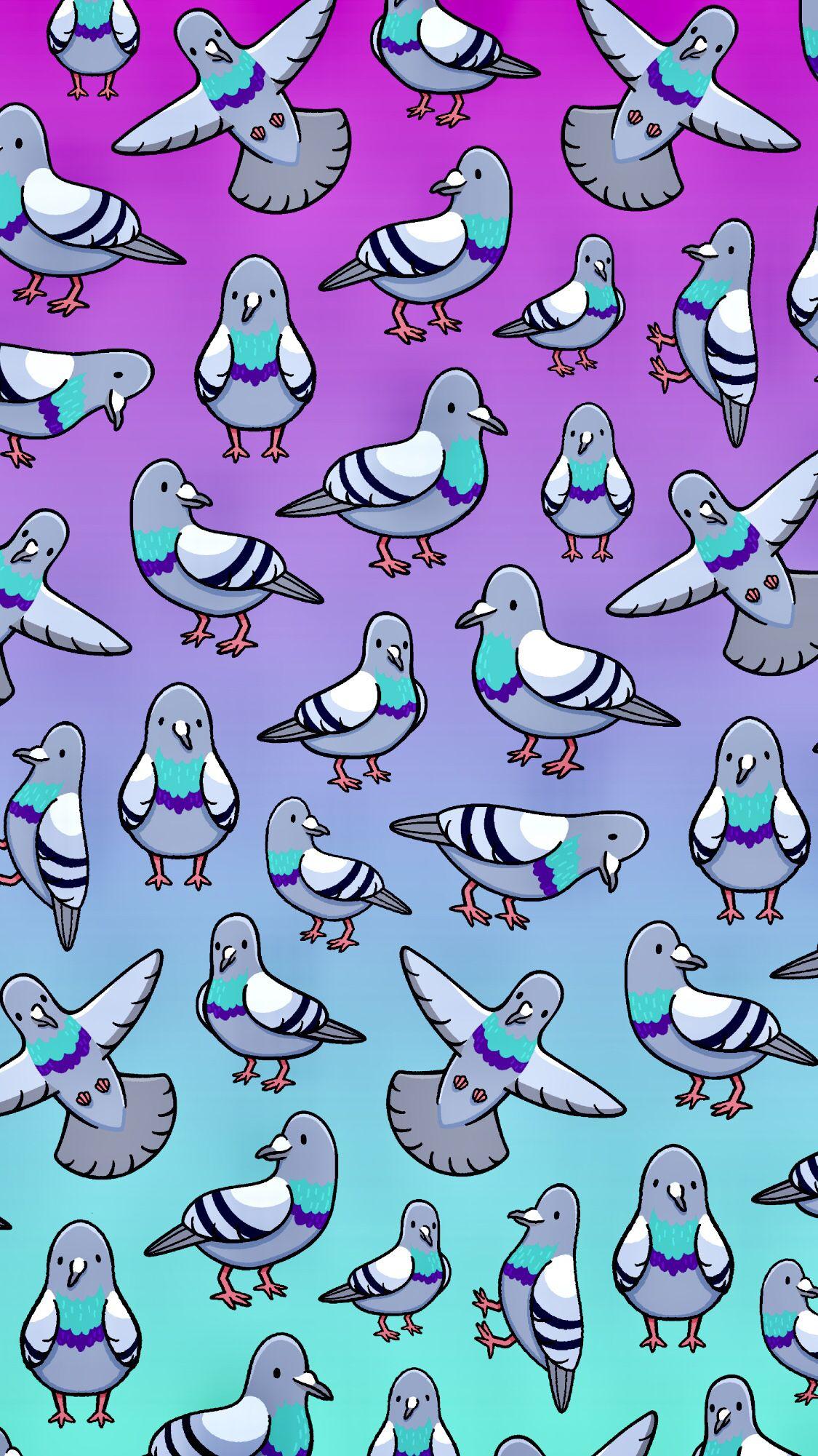 1125x2001 Cute Pigeon Wallpaper iPhone