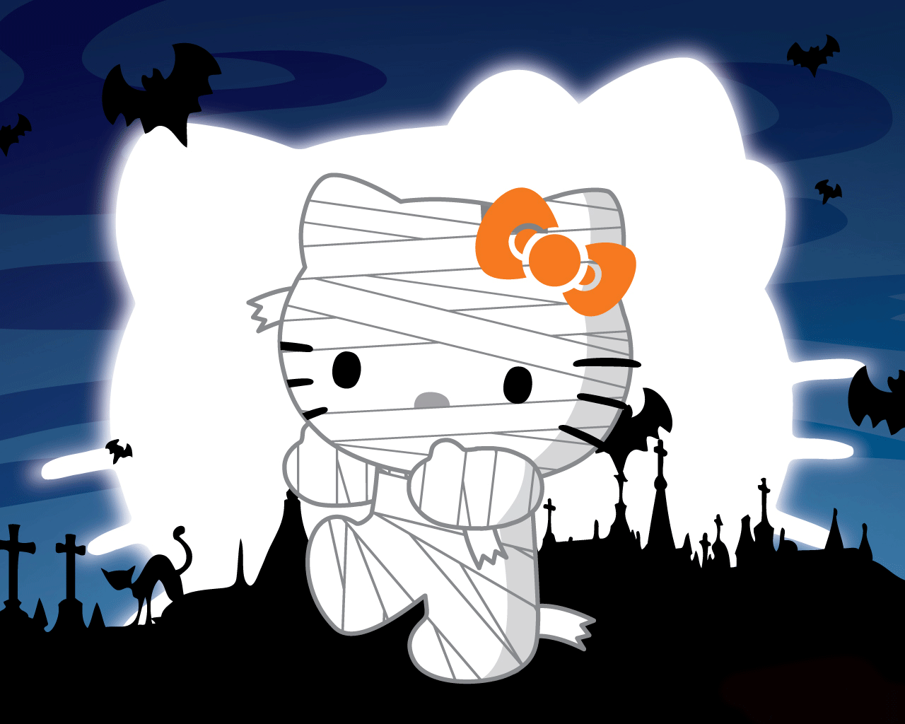 1280x1024 Halloween Hello Kitty Wallpaper