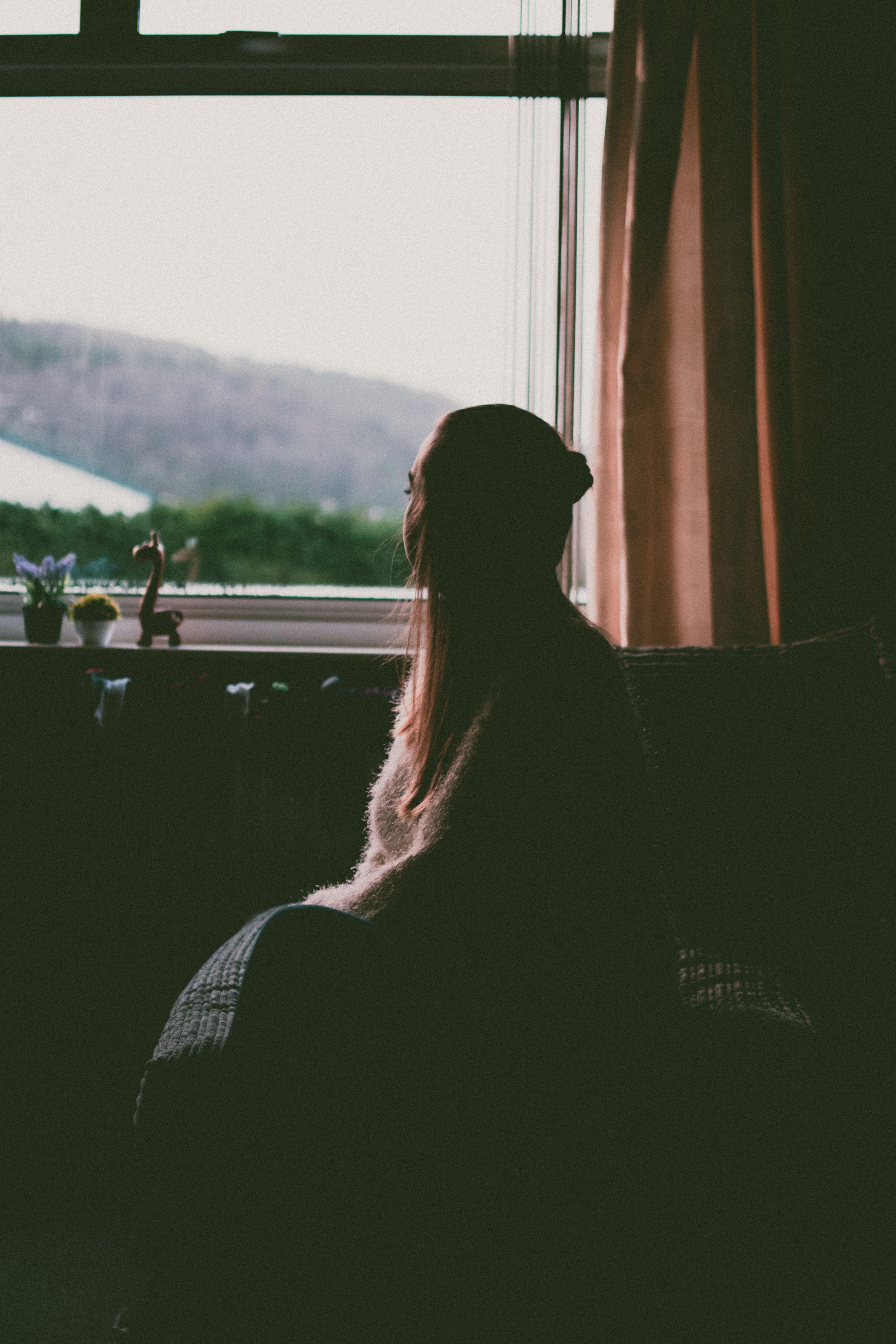 3883x5825 Girl Sitting By The Window · Free