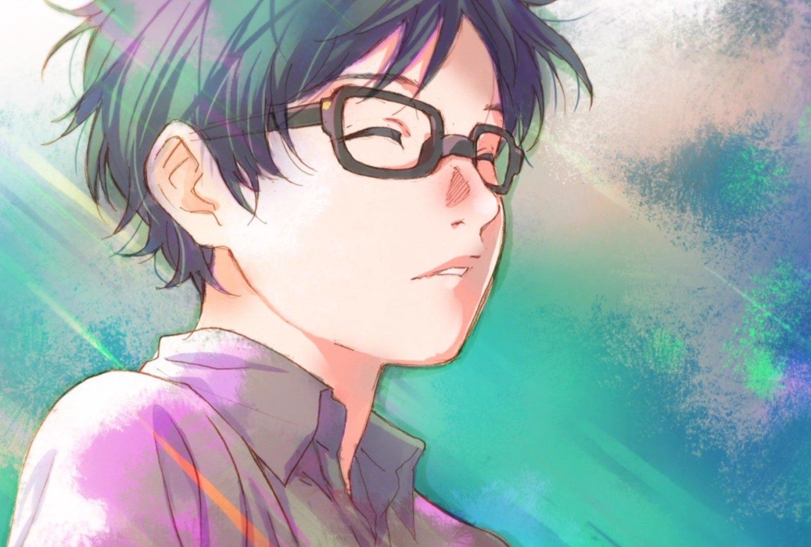 1600x1080 Desktop Wallpaper Kousei Arima, Shigatsu Wa Kimi No Uso, Anime Boy, Glasses, Face, HD Image, Picture, Background, Bf49e6