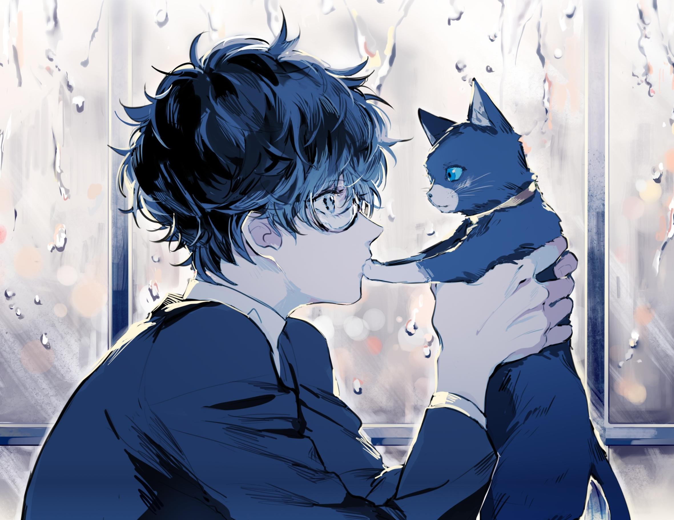 An Anime Boy With Glasses Background, Cool Pfp Pictures, Cool Powerpoint,  Cool Background Image And Wallpaper for Free Download