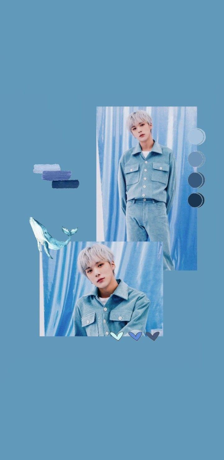 720x1481 Monsta X Minhyuk blue wallpaper android iphone. Minhyuk, Monsta x minhyuk, Kpop iphone wallpaper