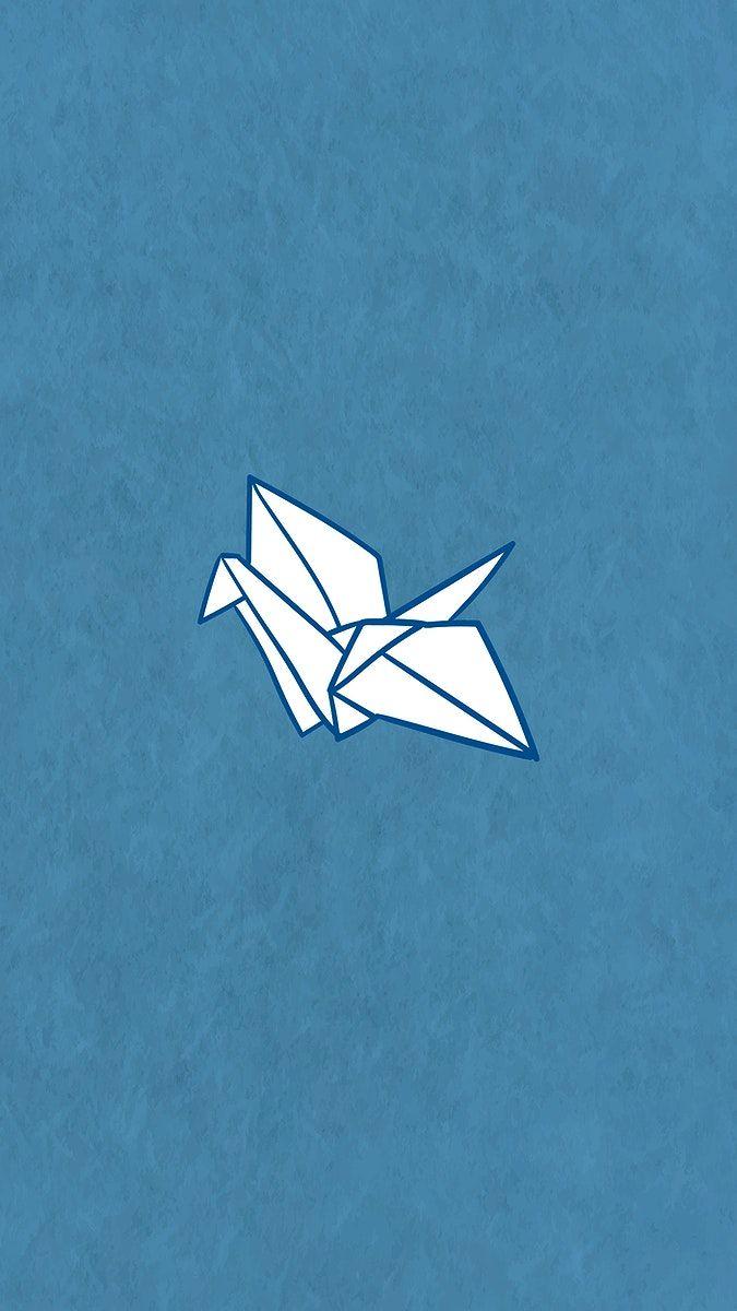 675x1200 Origami paper crane mobile phone wallpaper vector. free image by rawpixel.com / Adj. Paper crane mobile, Origami paper crane, Doodle background