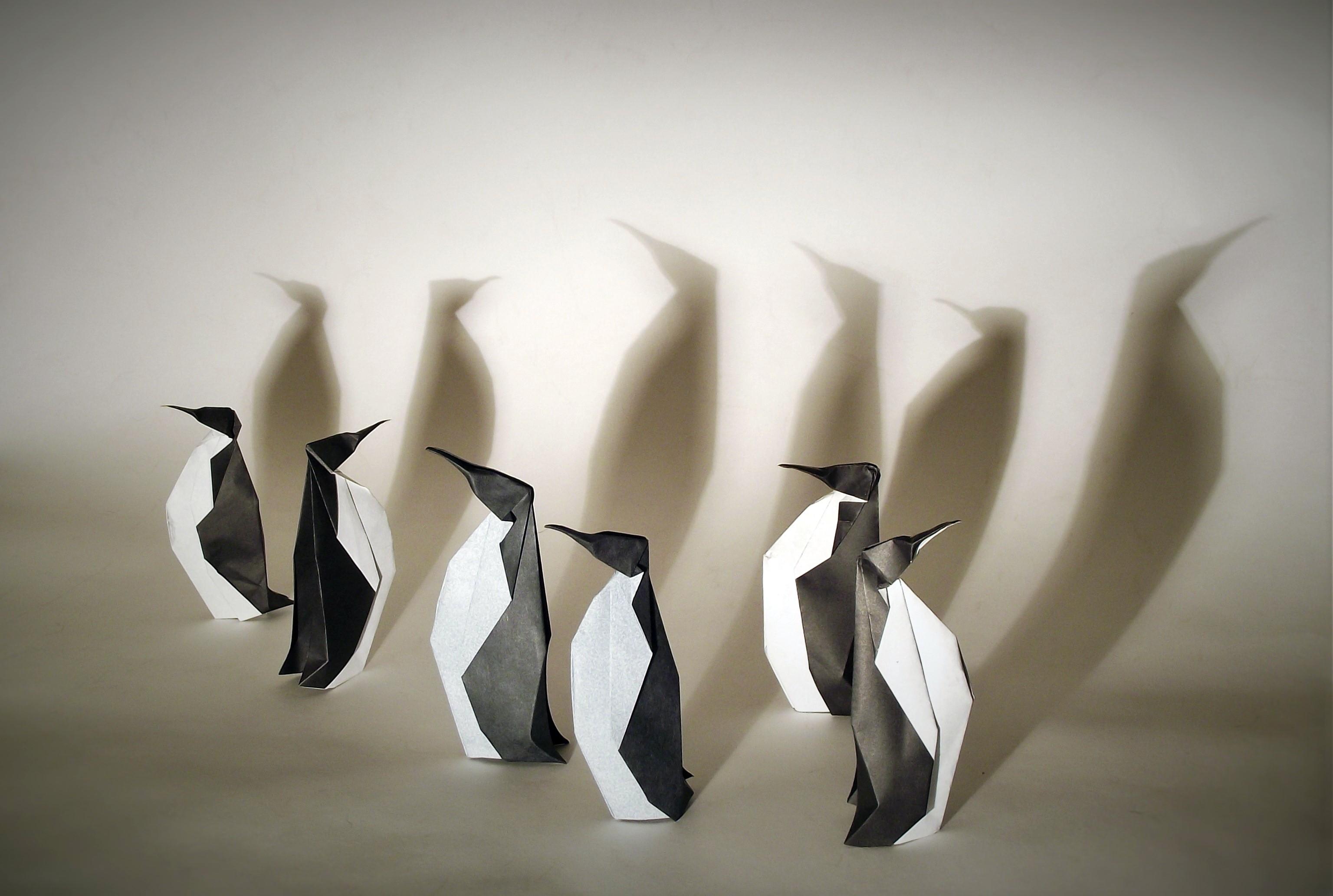 3072x2064 Penguins Origami, HD Creative, 4k Wallpaper, Image, Background, Photo and Picture