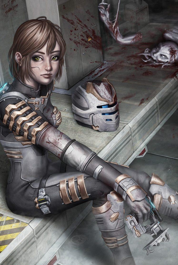 748x1112 Dead Space, Blood, Isaac Clarke, Genderbend HD Wallpaper / Desktop and Mobile Image & Photo