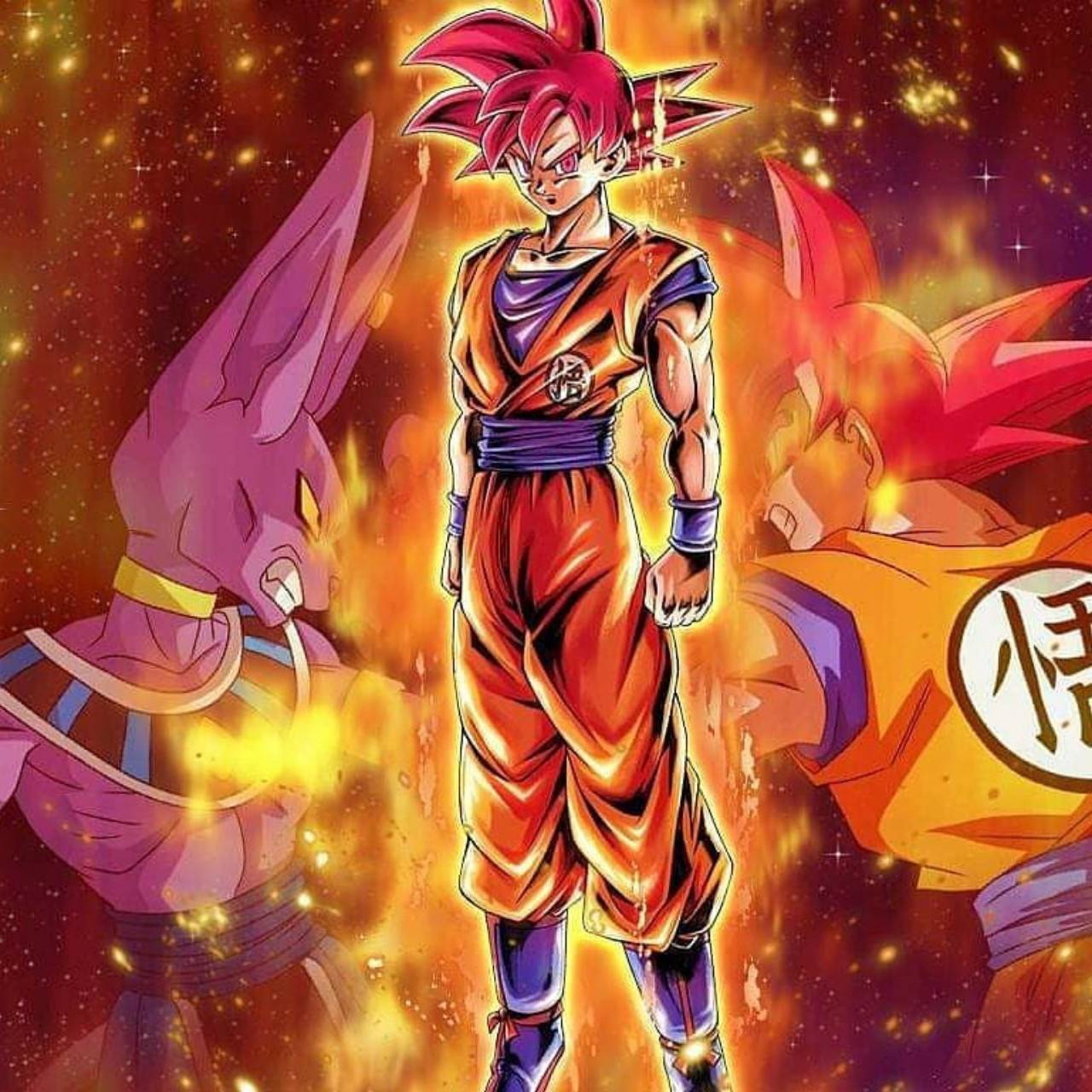 1280x1280 Goku Vs Beerus Wallpaper