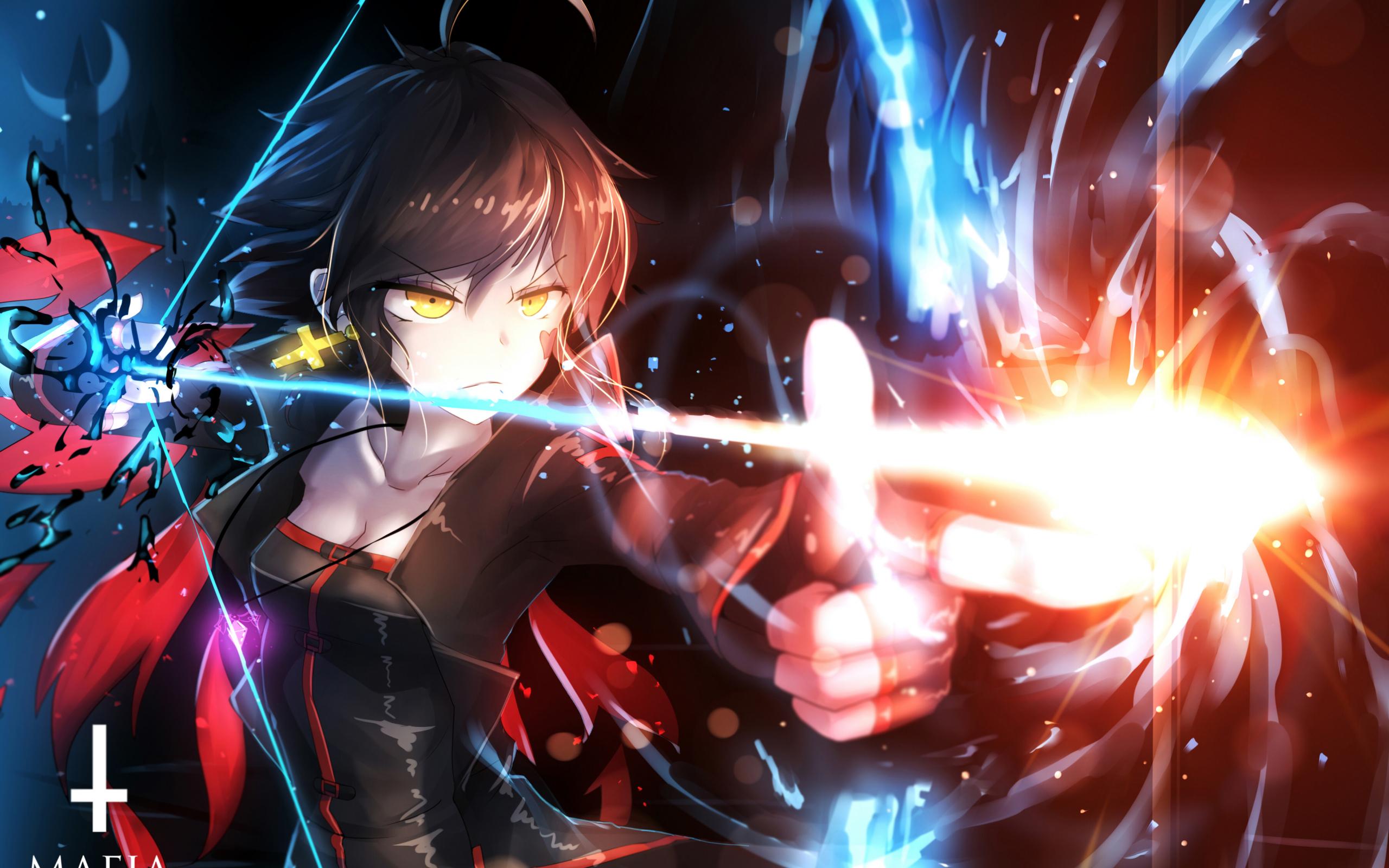 2560x1600 Desktop Wallpaper Angry Anime Girl, Archer, Pixiv Fantasia T, HD Image, Picture, Background, G79pof