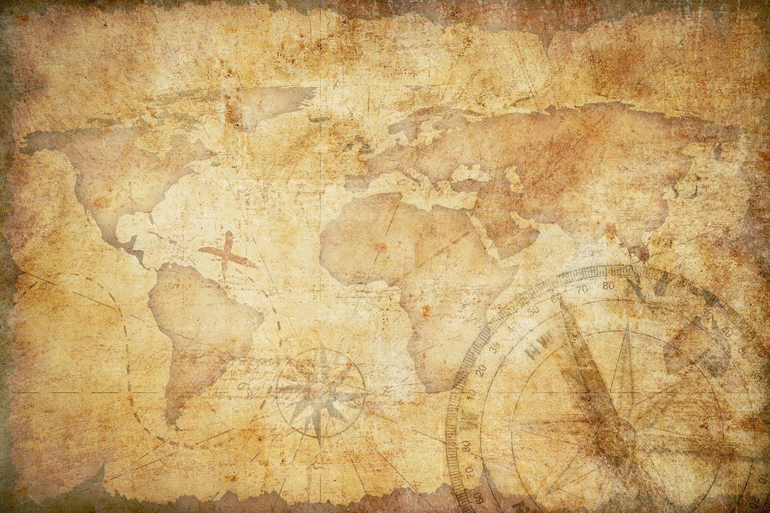 1500x1000 Old Map Wallpaper, HD Old Map Background