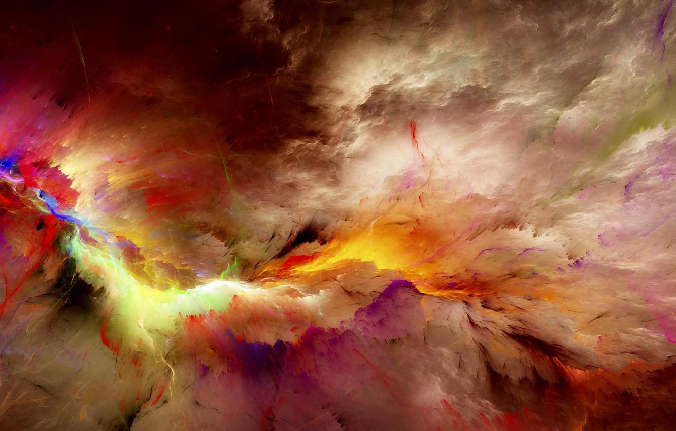 1332x850 Wallpaper clouds, background, colors, abstract, space, background, clouds, unreal image for desktop, section абстракции