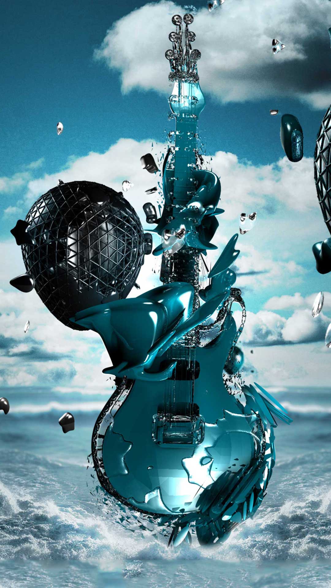1080x1920 Guitar 3D iPhone Wallpaper 3D iPhone Wallpaper