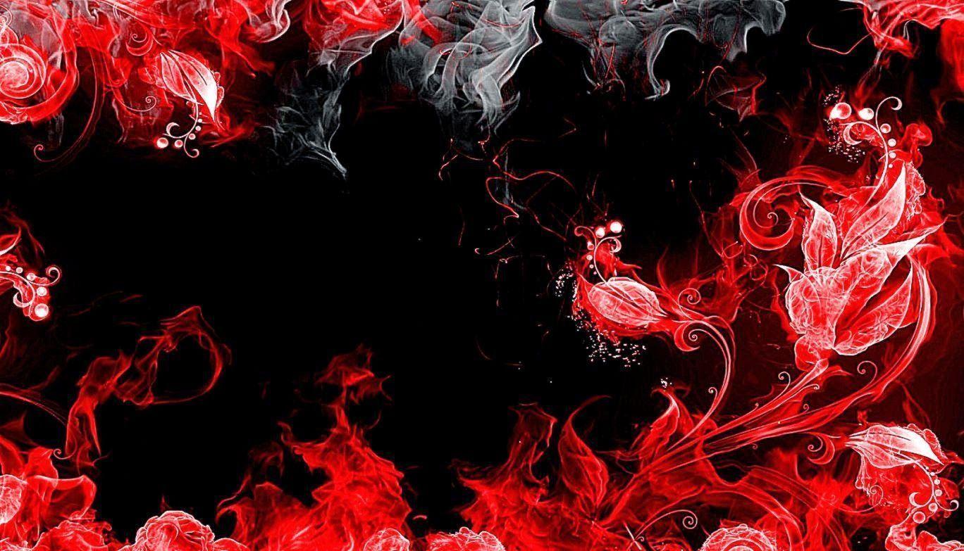 1368x783 Black And Red Abstract Wallpaper