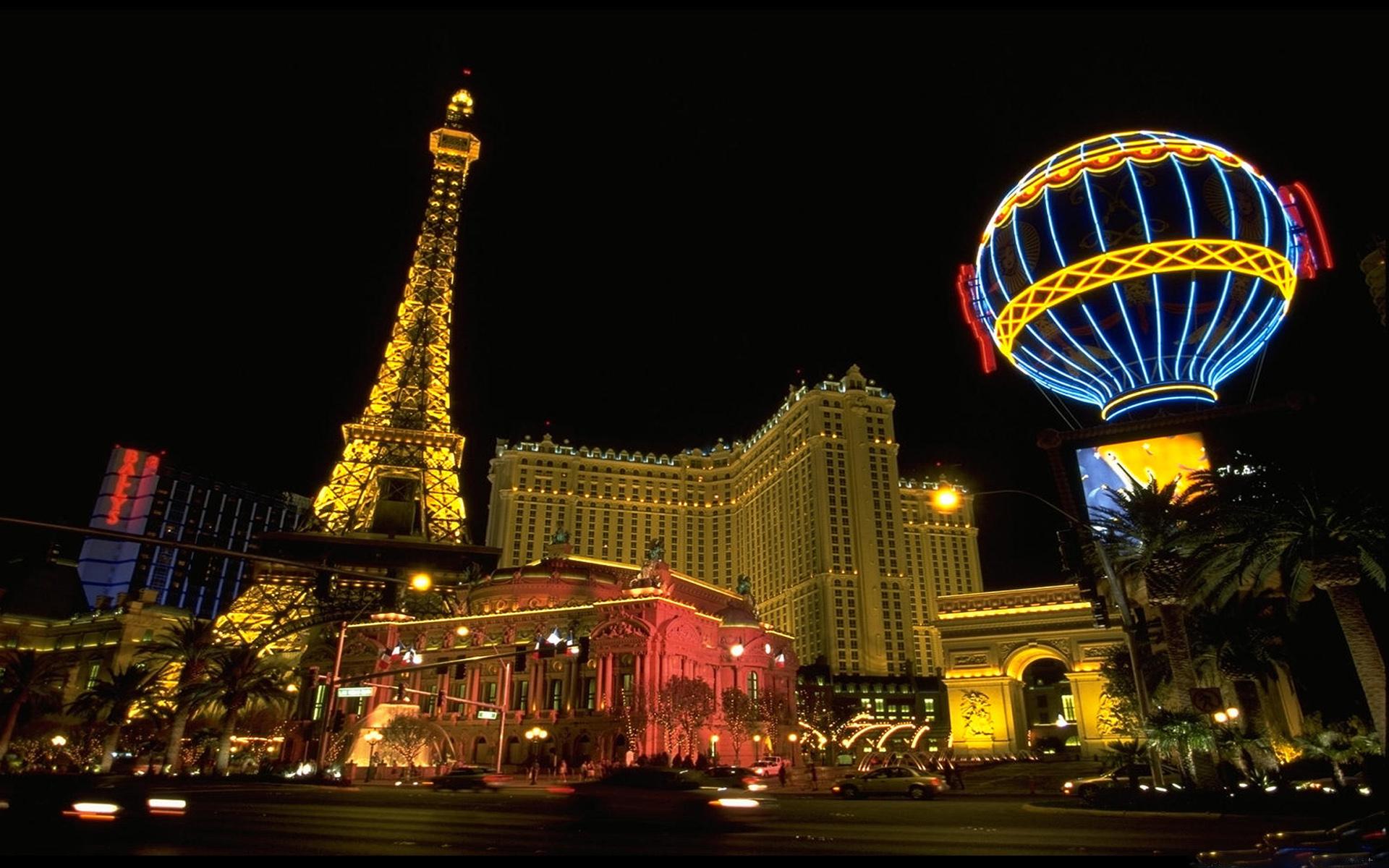 1920x1200 Las Vegas Nevada City At Night Paris Eiffel Tower HD Wallpaper For Deskx1200 :