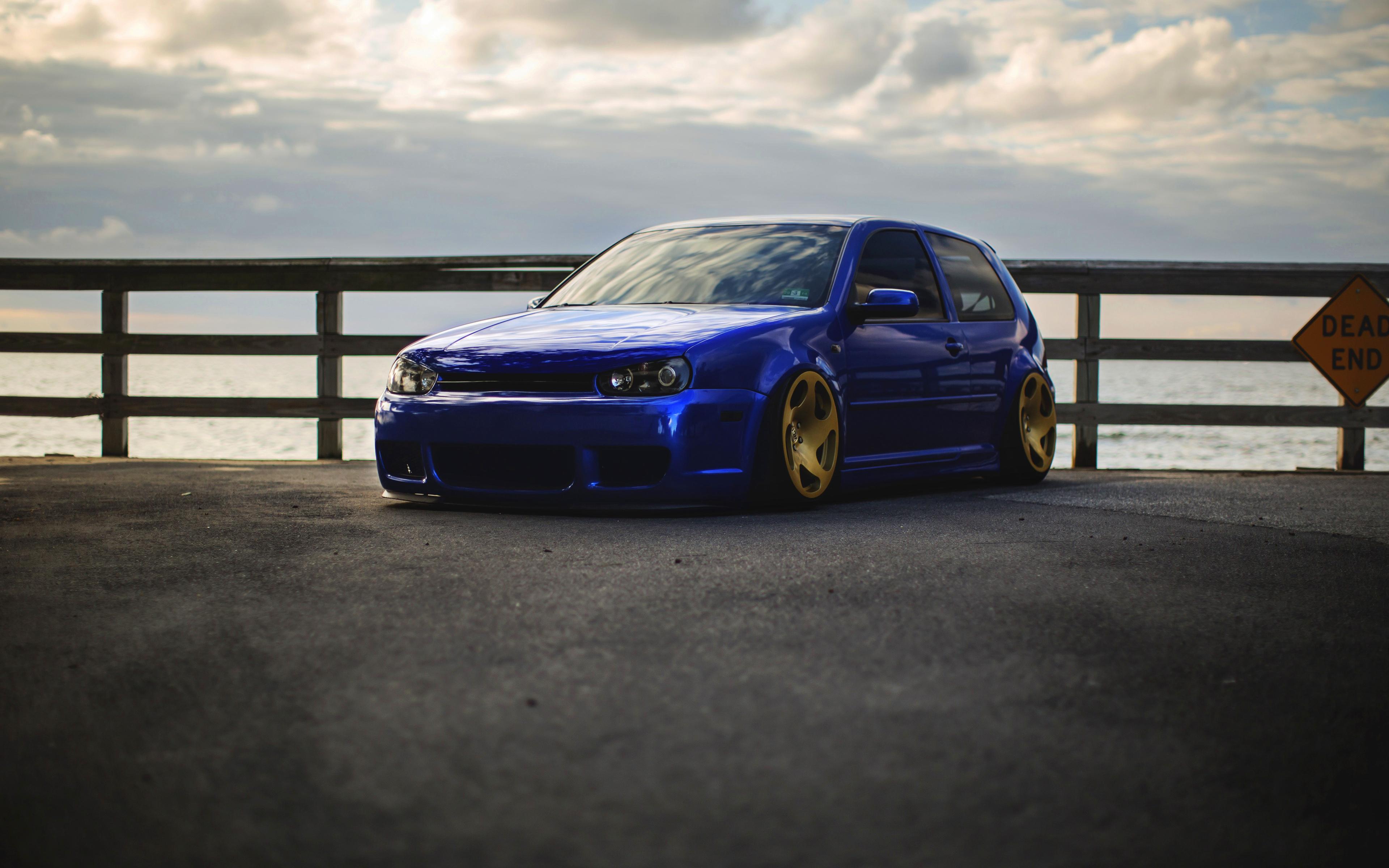3840x2400 Download wallpaper Volkswagen Golf GTI, tuning, 4k, stance, Volkswagen Golf IV, VW, german cars, Volkswagen for desktop with resolution 3840x2400. High Quality HD picture wallpaper