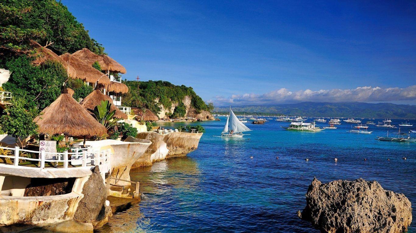 1366x768 Beaches Trees Beautiful Mediterranean Sea Beach Bay Vau France