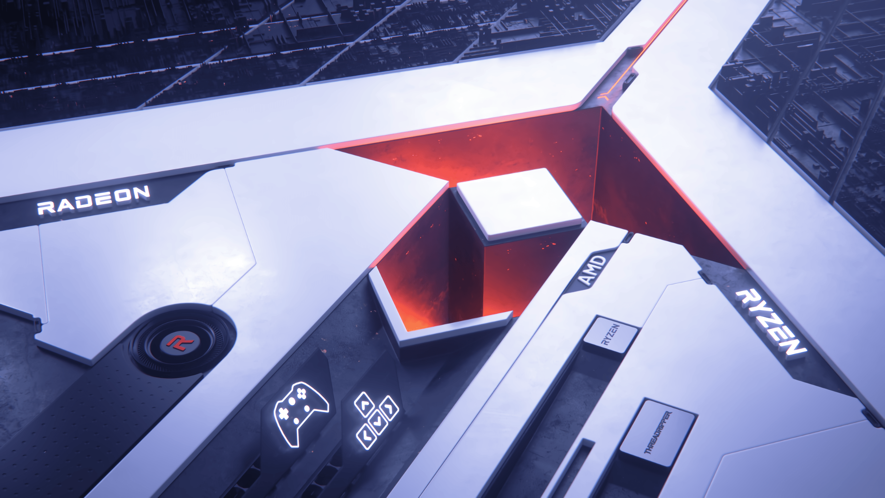 2880x1620 Radeon, AMD, technology, PC gaming, RYZEN. Mocah HD Wallpaper
