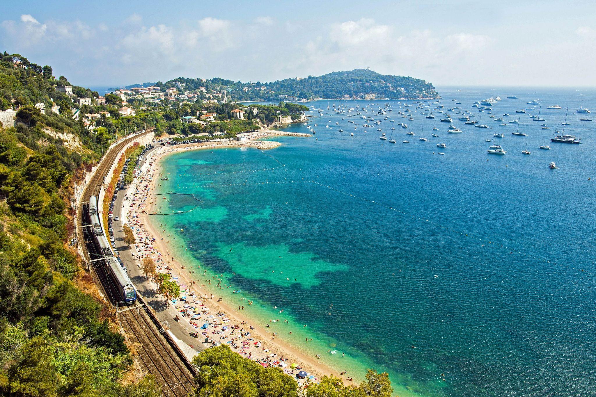 2048x1365 Wallpaper Villefranche sur Mer, Mediterranean Sea, France, Panorama