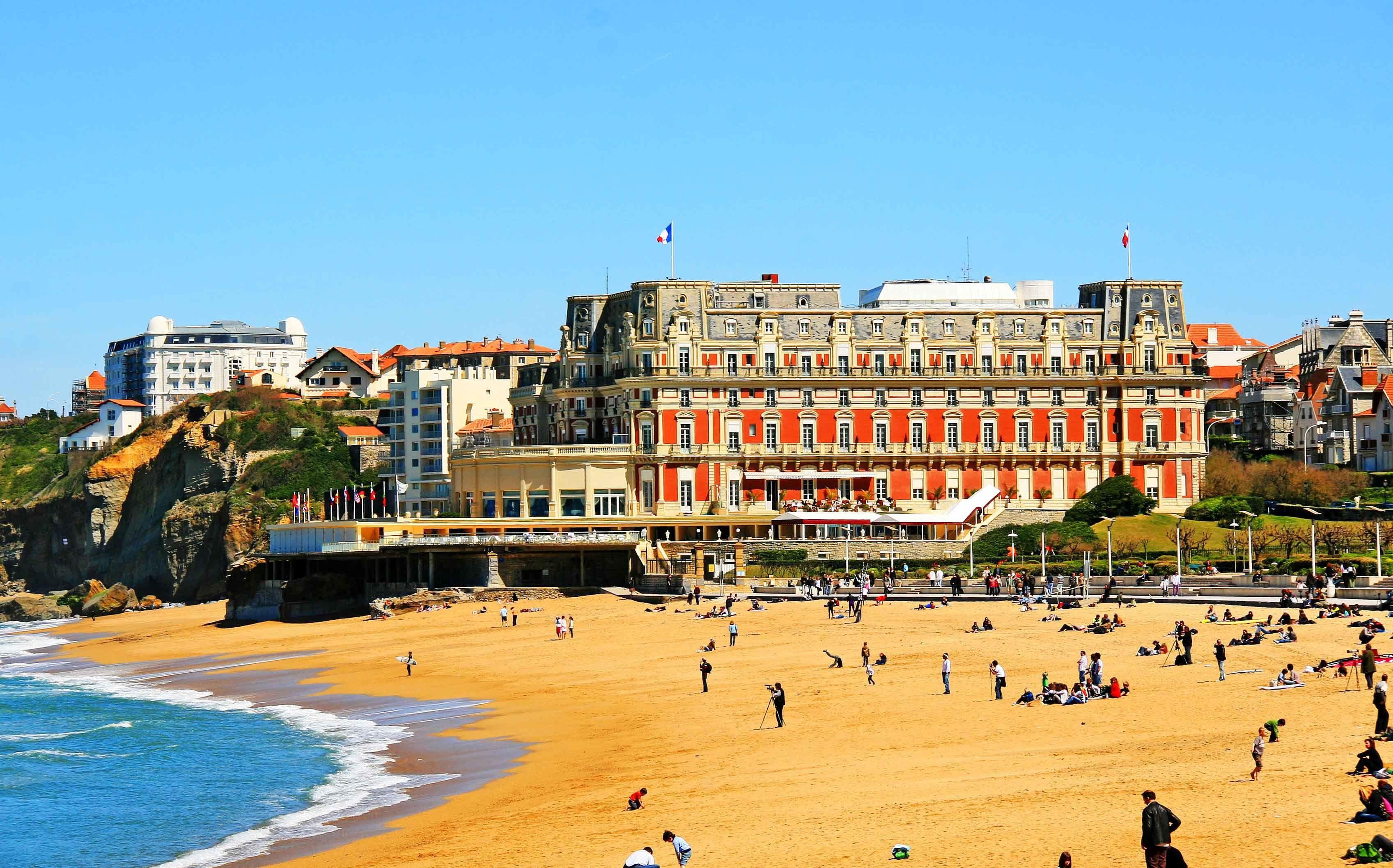 3393x2116 Biarritz Beach France Free Download Image HD Desktop Wallpaper