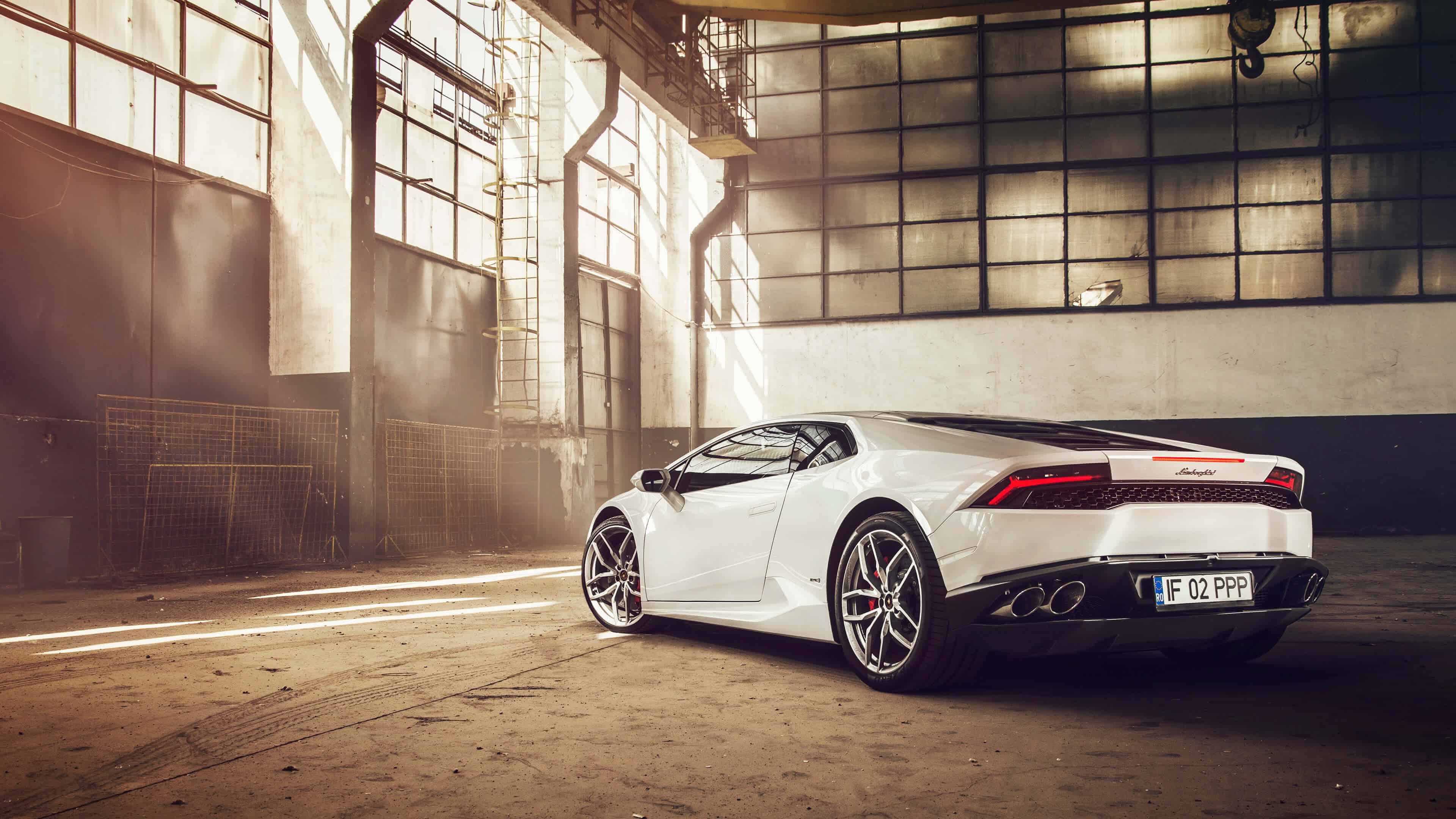 3840x2160 White Lamborghini Huracan Liberty Walk UHD 4K Wallpaper