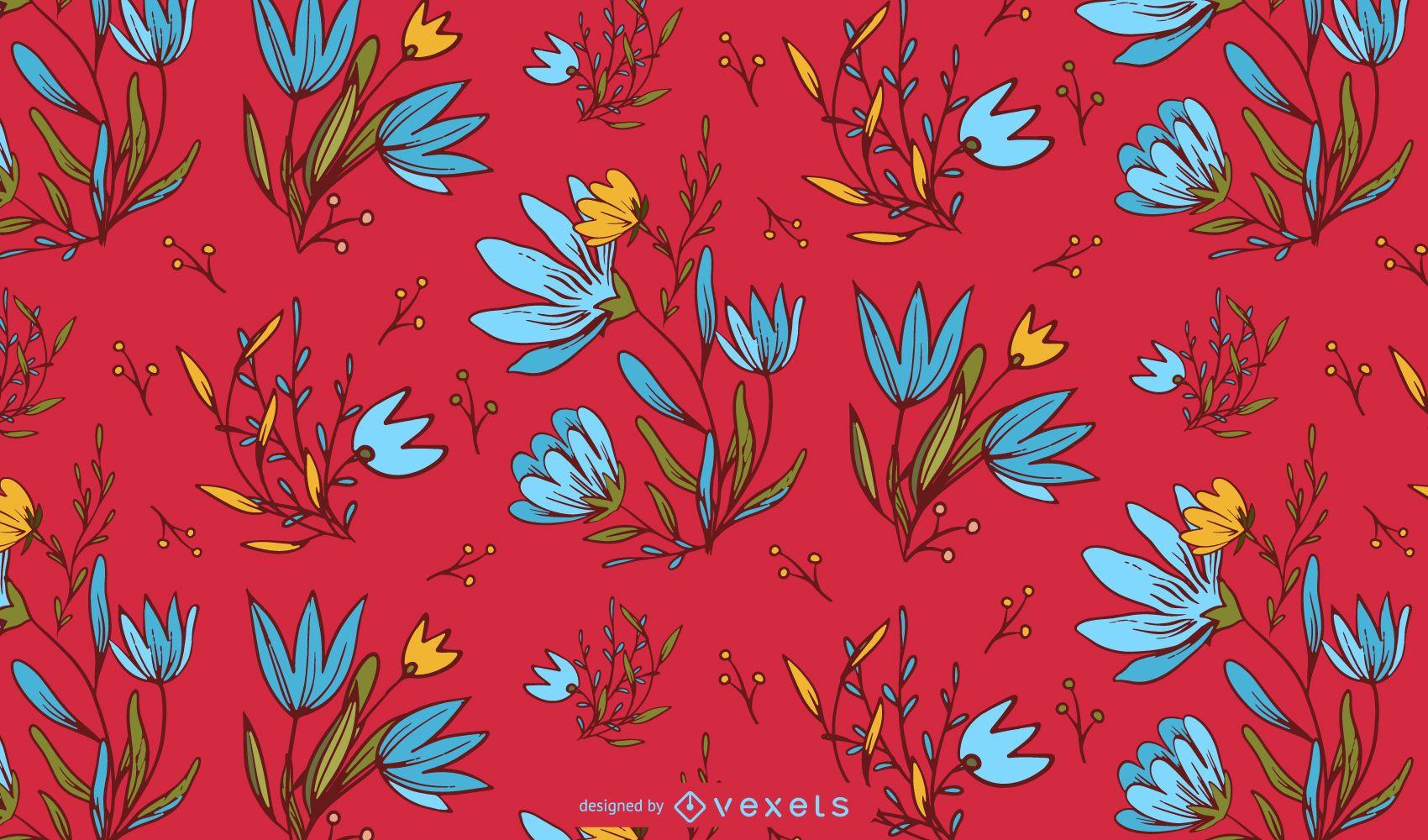 1700x1000 Mexican Floral Pattern Design