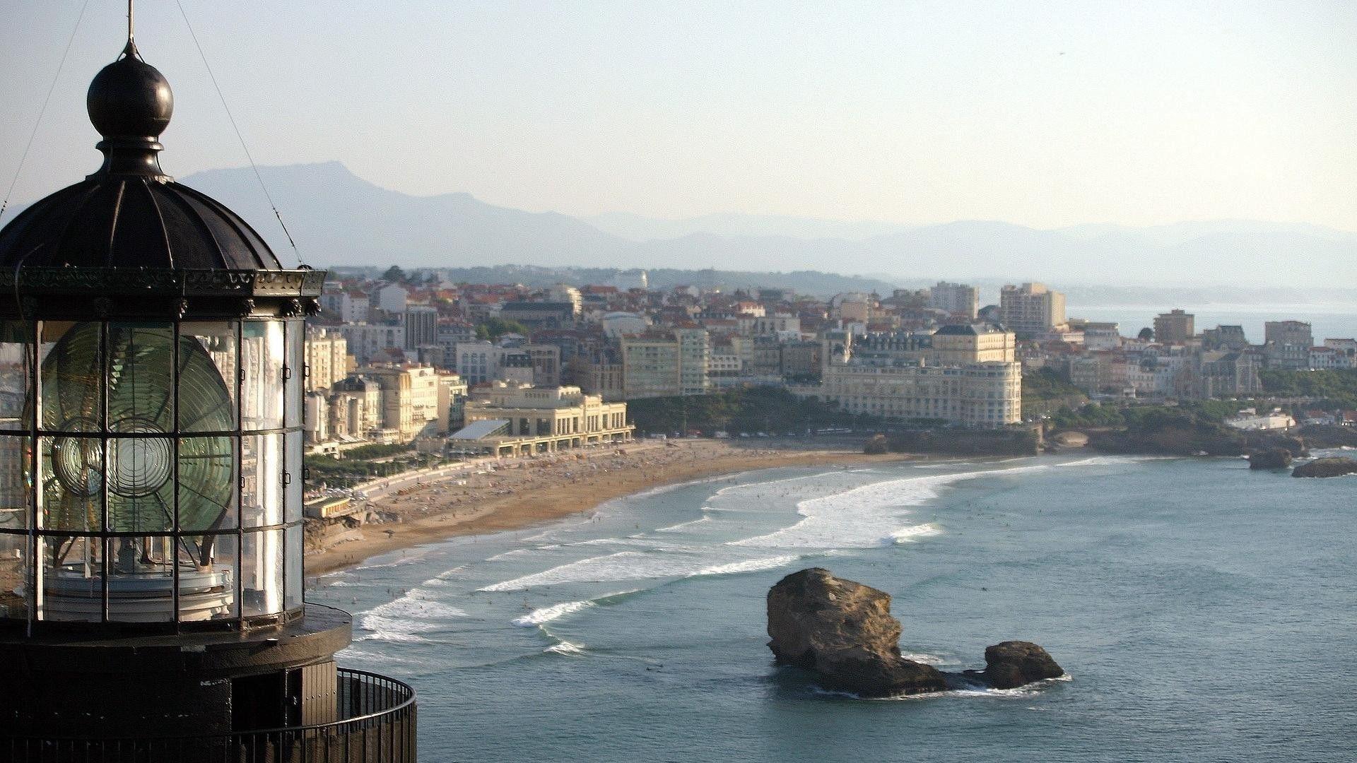 1920x1080 Biarritz Tag wallpaper: Biarritz Lighthouse France Beach Town