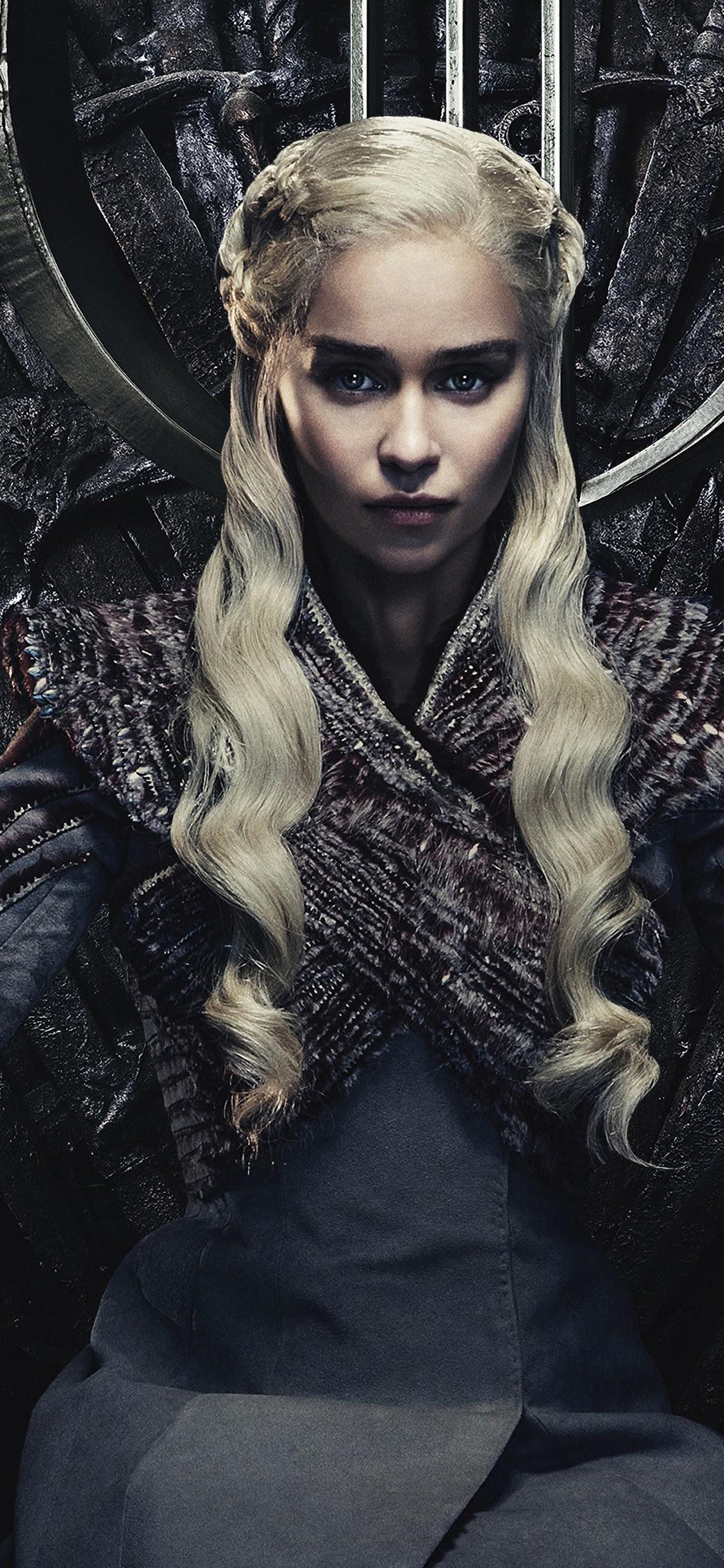 1242x2688 Daenerys Targaryen Game of Thrones Season 8 4K Wallpaper