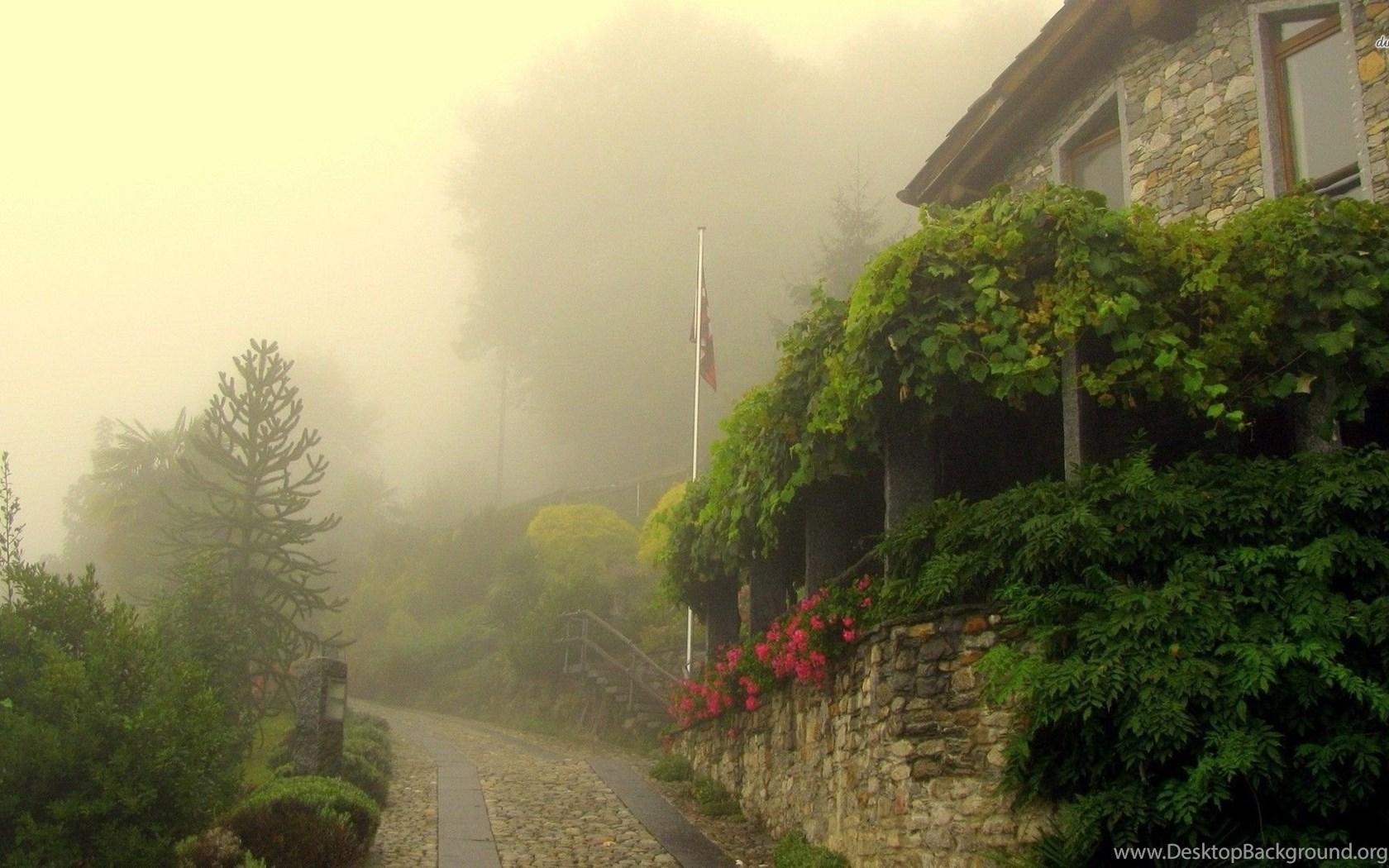 1680x1050 Foggy Street Wallpaper World Wallpaper Desktop Background