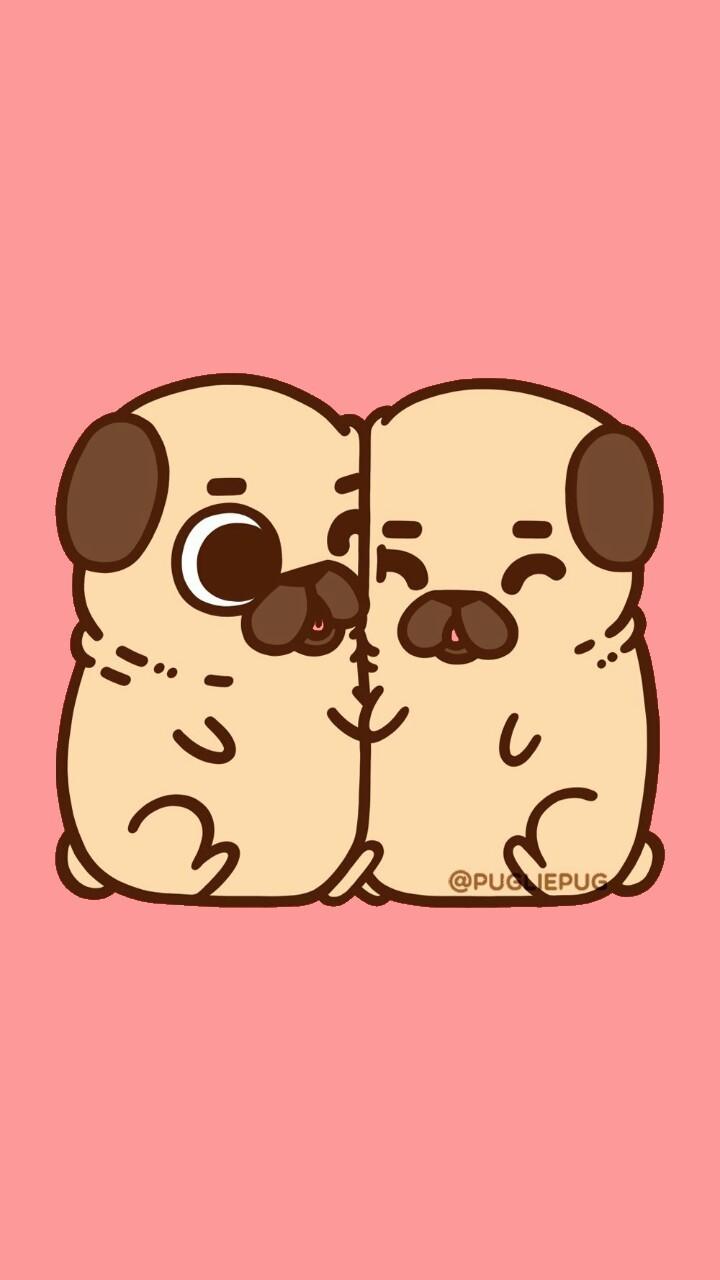 720x1280 animals, art, baby, background, beautiful, beauty, cartoon, colorful, cute art, cute baby, design, drawing, illustration, kawaii, pastel, pug, pugs, puppy, wallpaper, we heart it, pink background, beautiful art, pastel color, beauty art