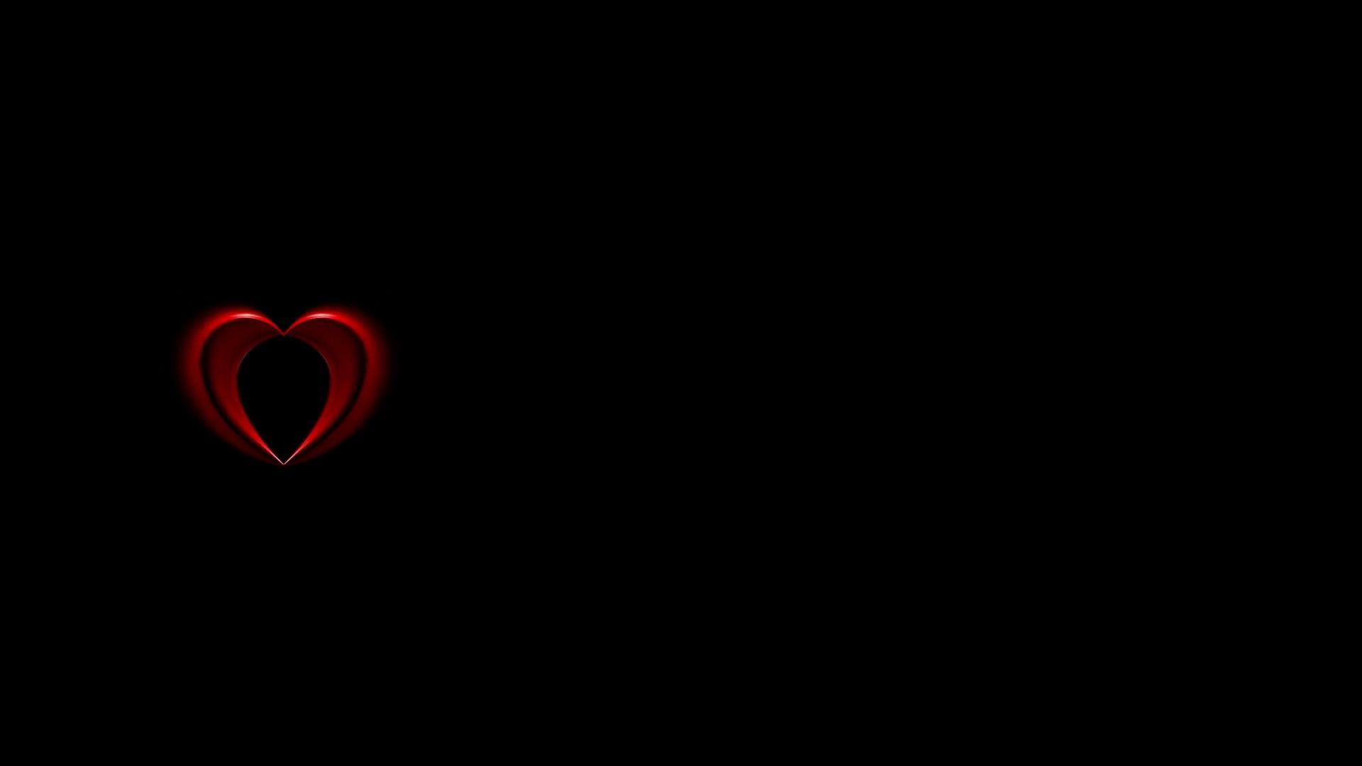 1920x1080 Red And Black Heart Wallpaper