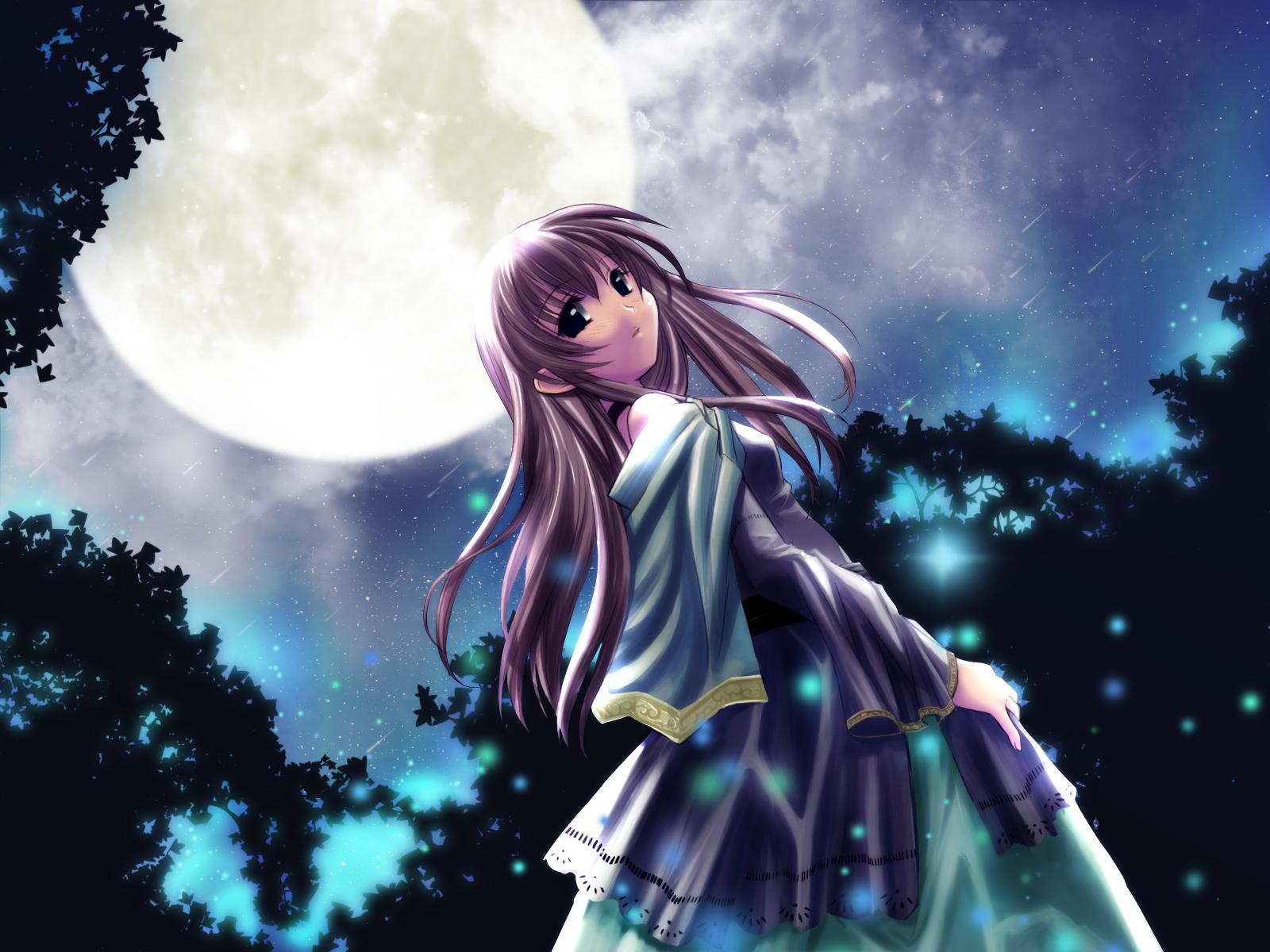 Blue Moon Anime Wallpapers Top Free Blue Moon Anime Backgrounds WallpaperAccess