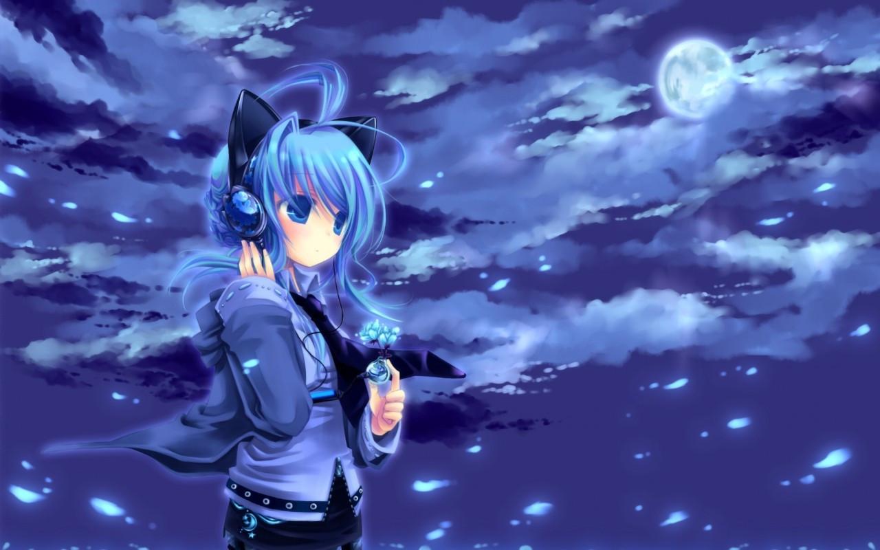 Blue Moon Anime Wallpapers Top Free Blue Moon Anime Backgrounds WallpaperAccess