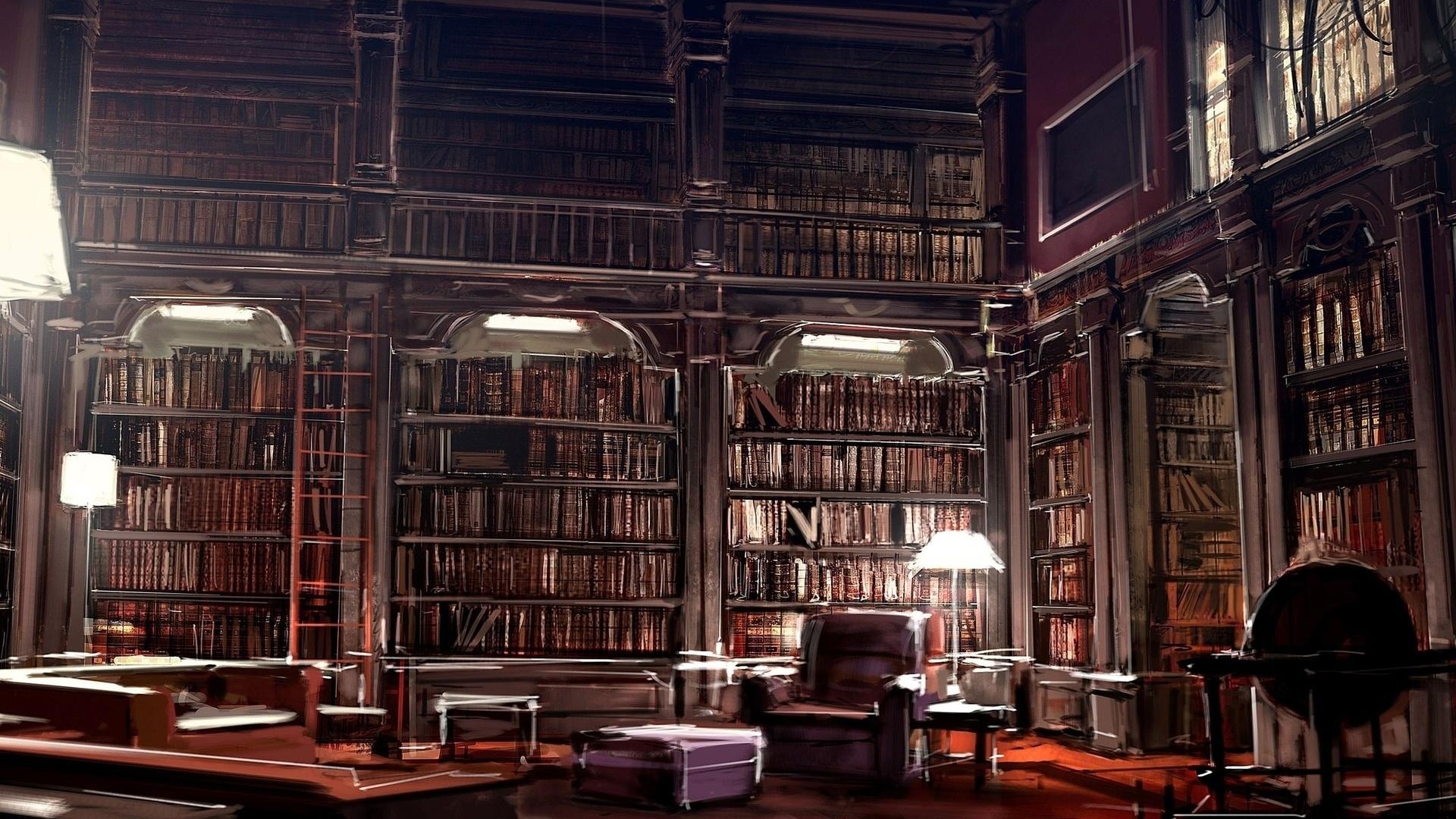 1920x1080 Library Wallpaper