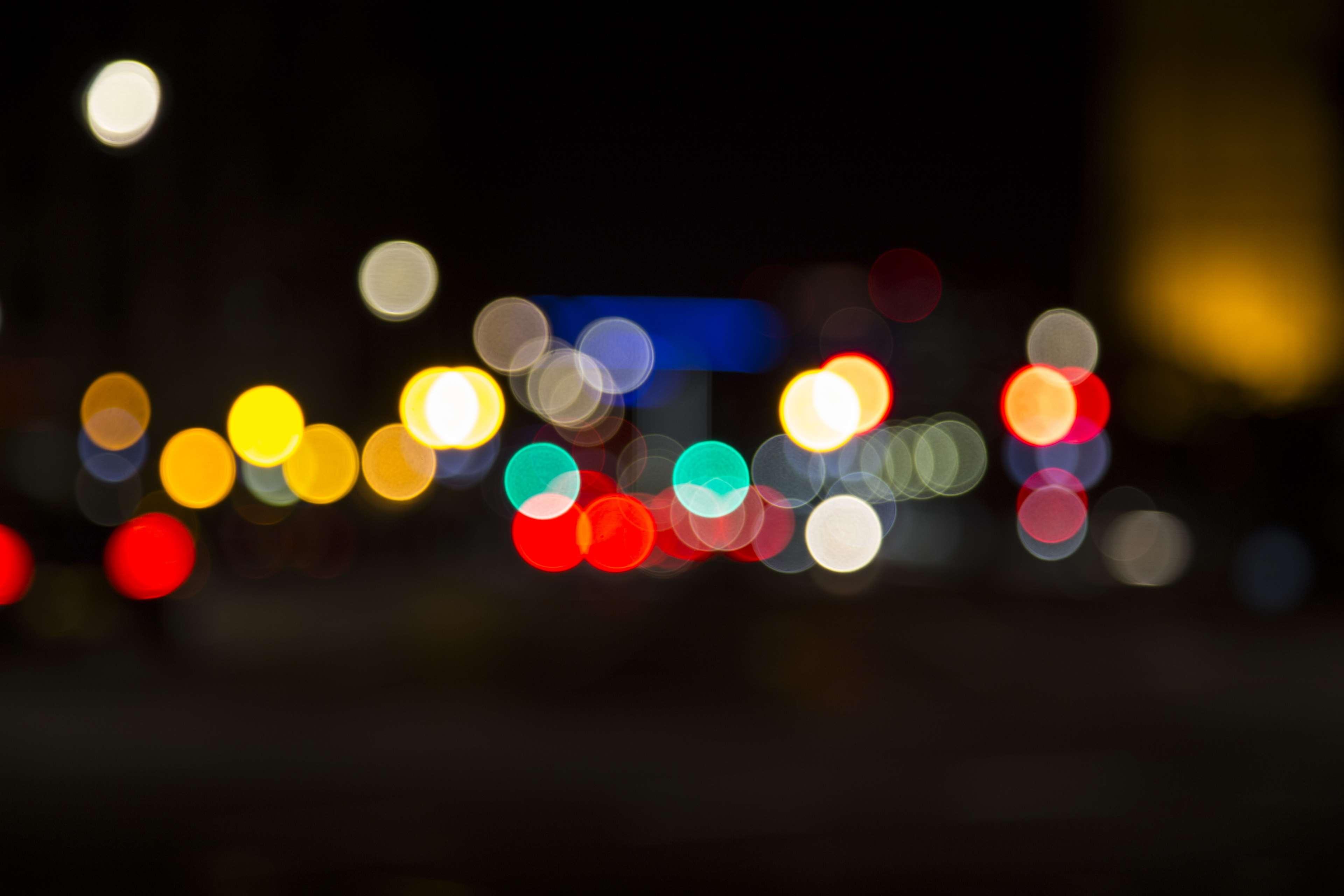 3840x2560 blurred, bokeh, colorful, colourful, illuminated, lights, night 4k wallpaper