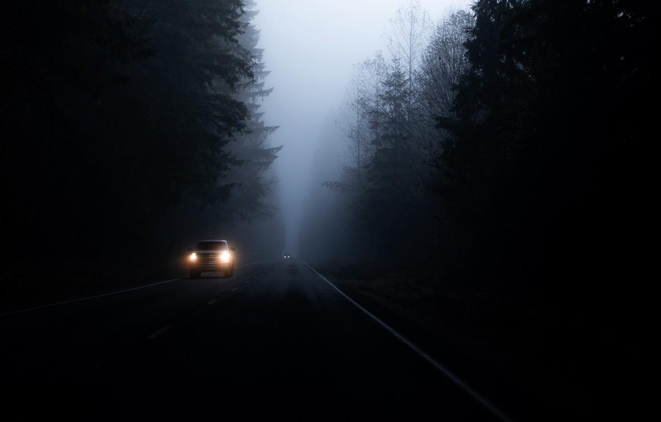 1332x850 Photo Wallpaper Lights, Dark, Wet, Road, Rain, Cars, 4k Cars