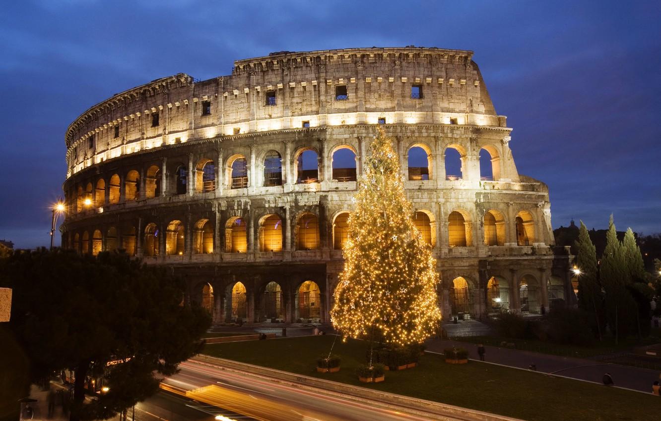 1332x850 Wallpaper tree, Rome, Colosseum image for desktop, section город