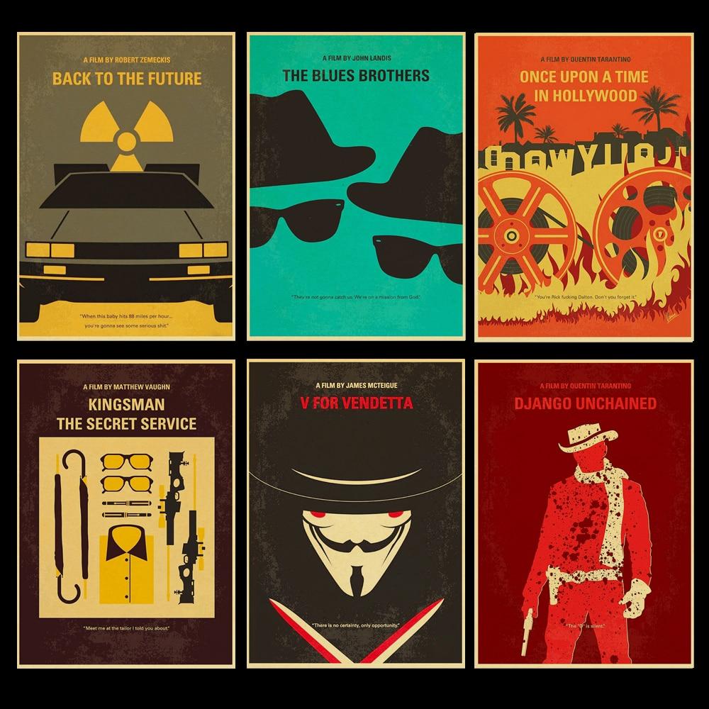1000x1000 Minimal Movie Poster V For Vendetta Django Unchained Blade Ruuner Retro Poster Painting For Home Kids Room Bar Decor. Painting & Calligraphy