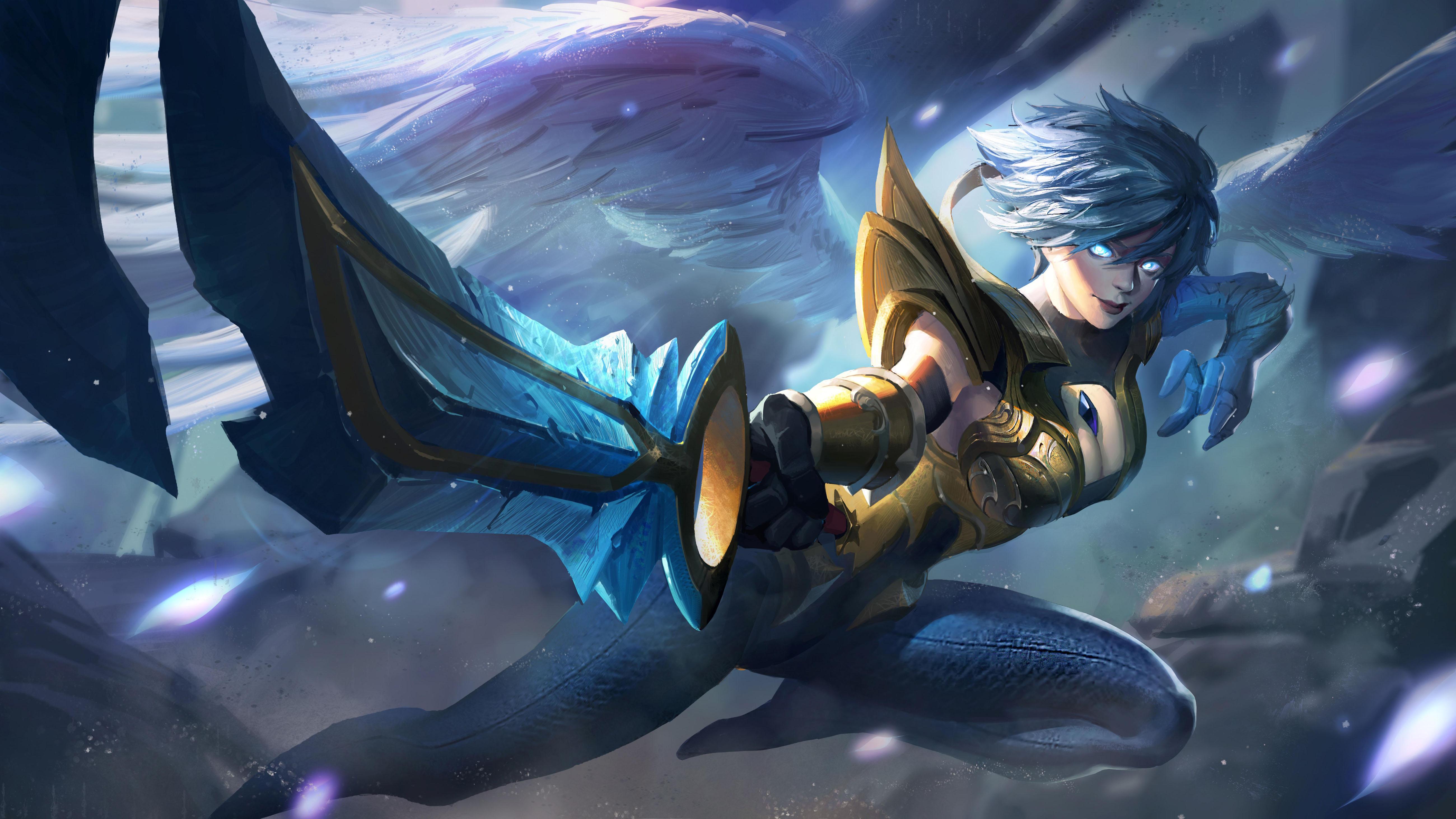 5200x2925 League of Legends Dawnbringer Riven Skin Spotligh Wallpaper HD for Desktop :