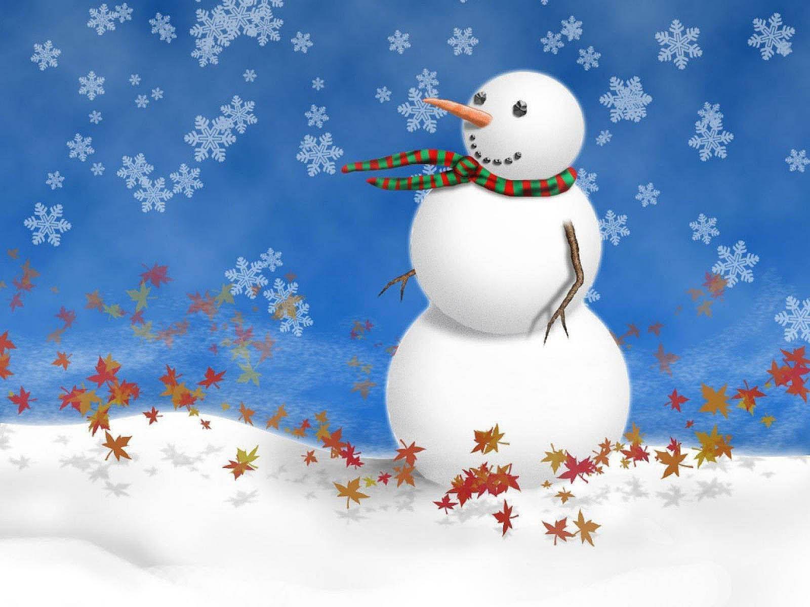 1600x1200 Free Snowman Desktop Wallpaper