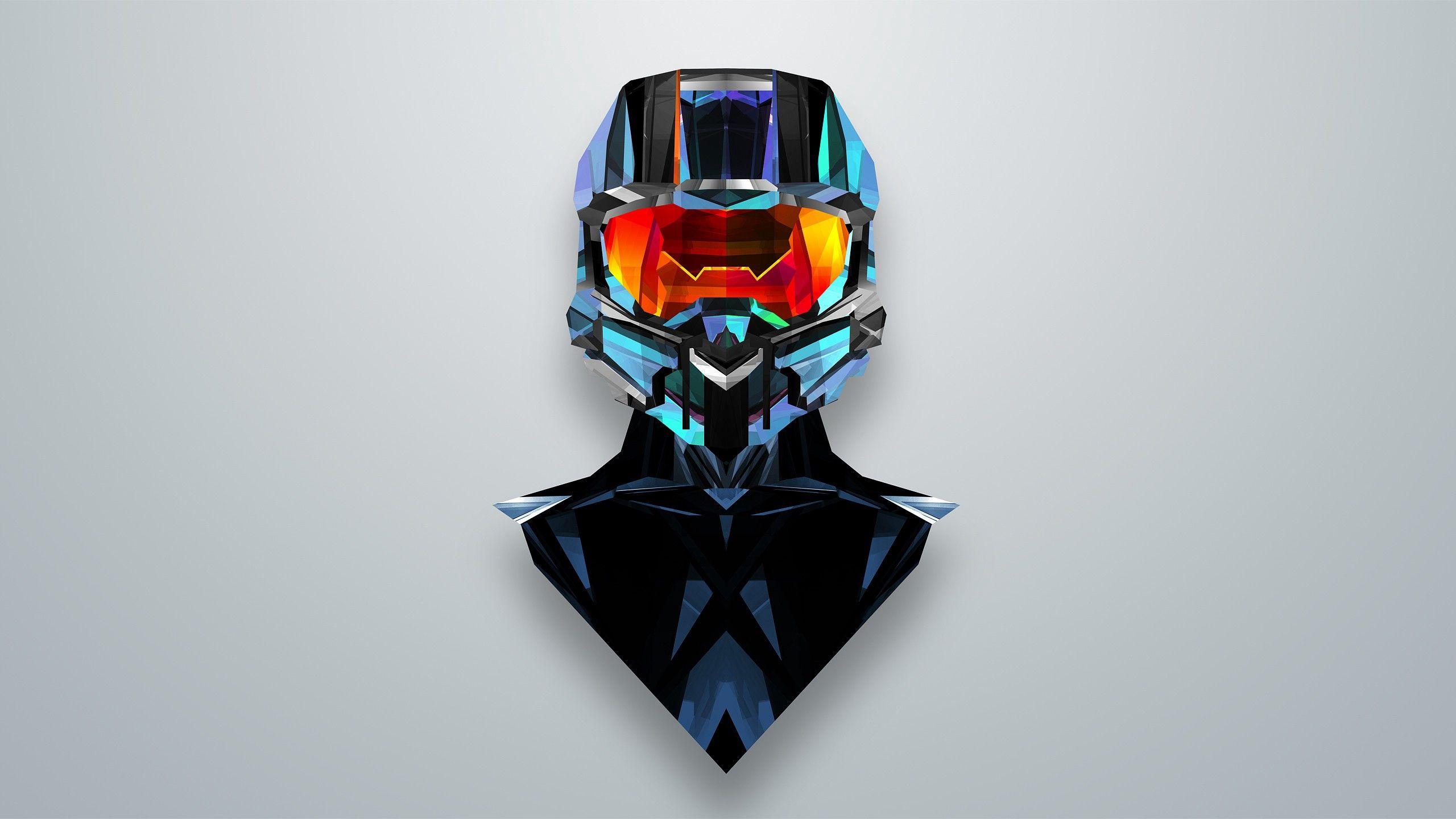 2560x1440 Download wallpaper 2560x1440 justin maller, art, line, helmet HD