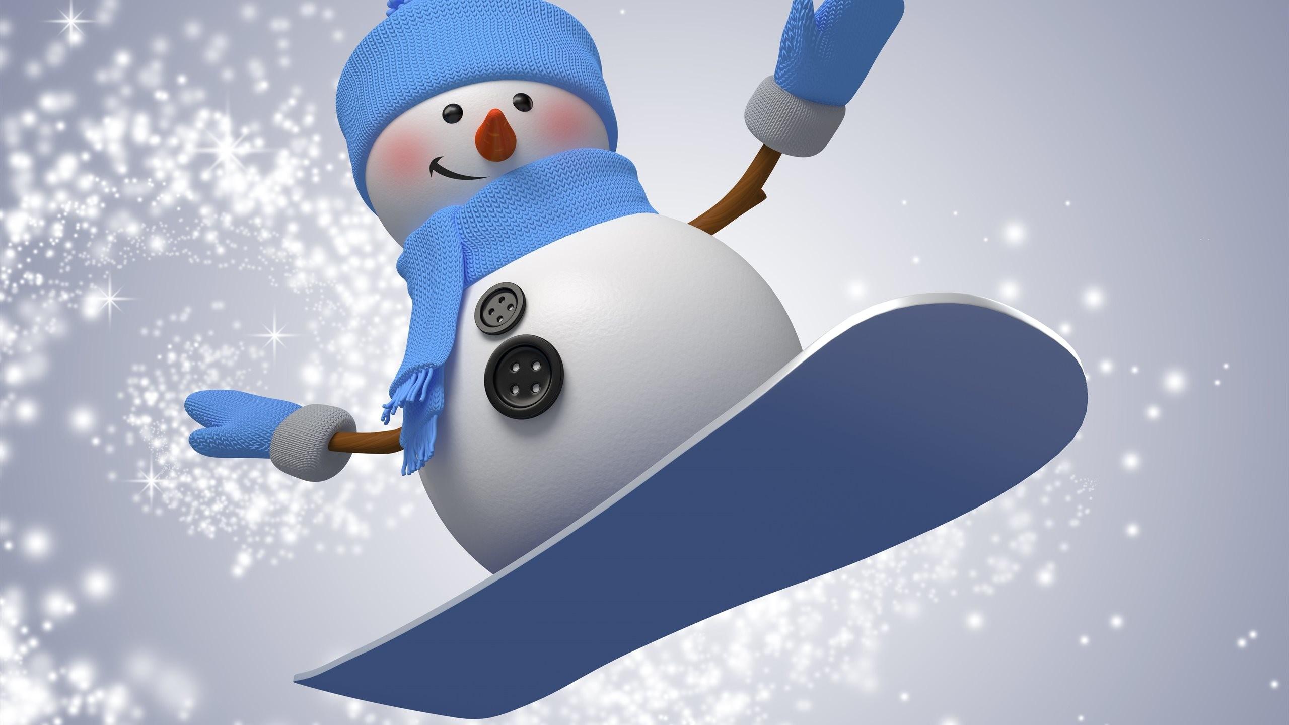 2560x1440 Funny Snowman Wallpaper Windows 10 Background Amazing Snowman Merry Christmas