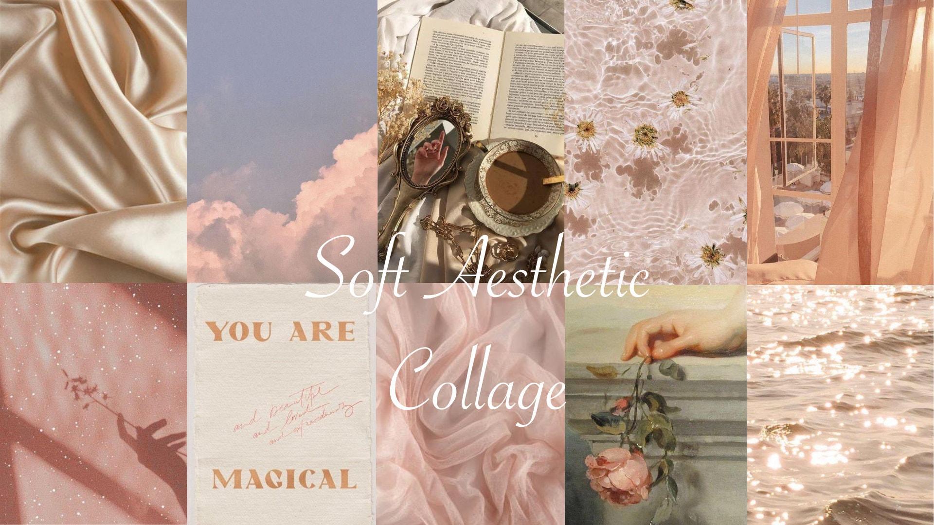 1920x1080 Soft Aesthetic Collage Digital Desktop Wallpaper