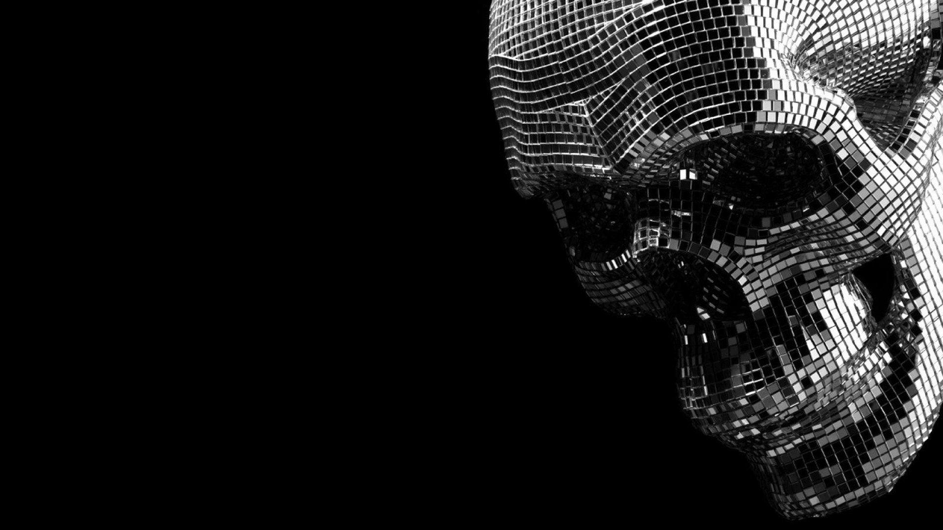 1920x1080 A Disco Ball In The Shape Of Skull. [1920x1080]: Wallpaper