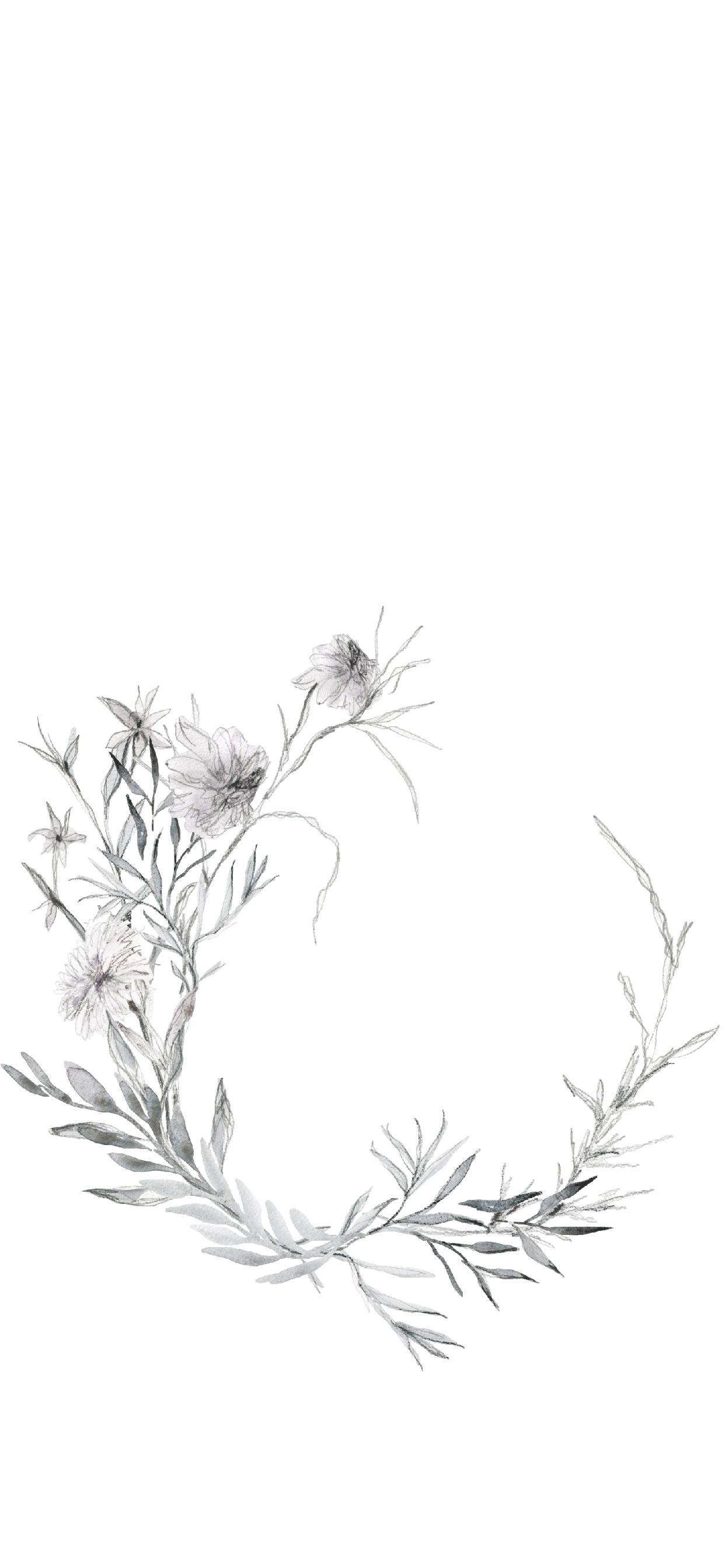 1242x2688 Spring Floral iPhone Wallpaper. Ginger and Ivory