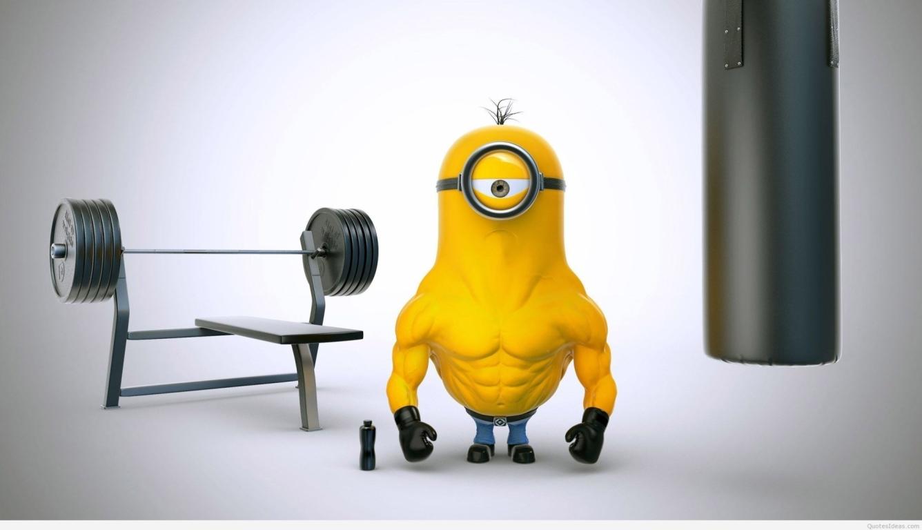 1336x768 Minion in Gym HD Laptop Wallpaper, HD Artist 4K Wallpaper, Image, Photo and Background