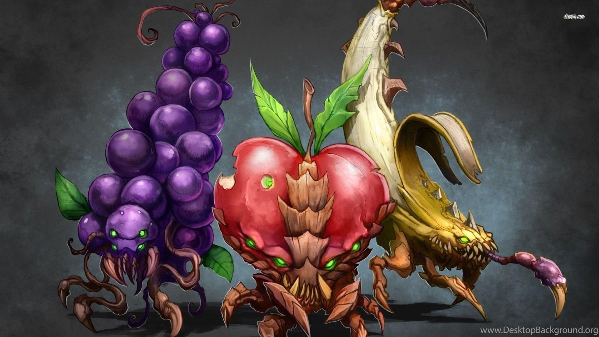 1920x1080 Fruit Monsters Wallpaper Digital Art Wallpaper Desktop Background